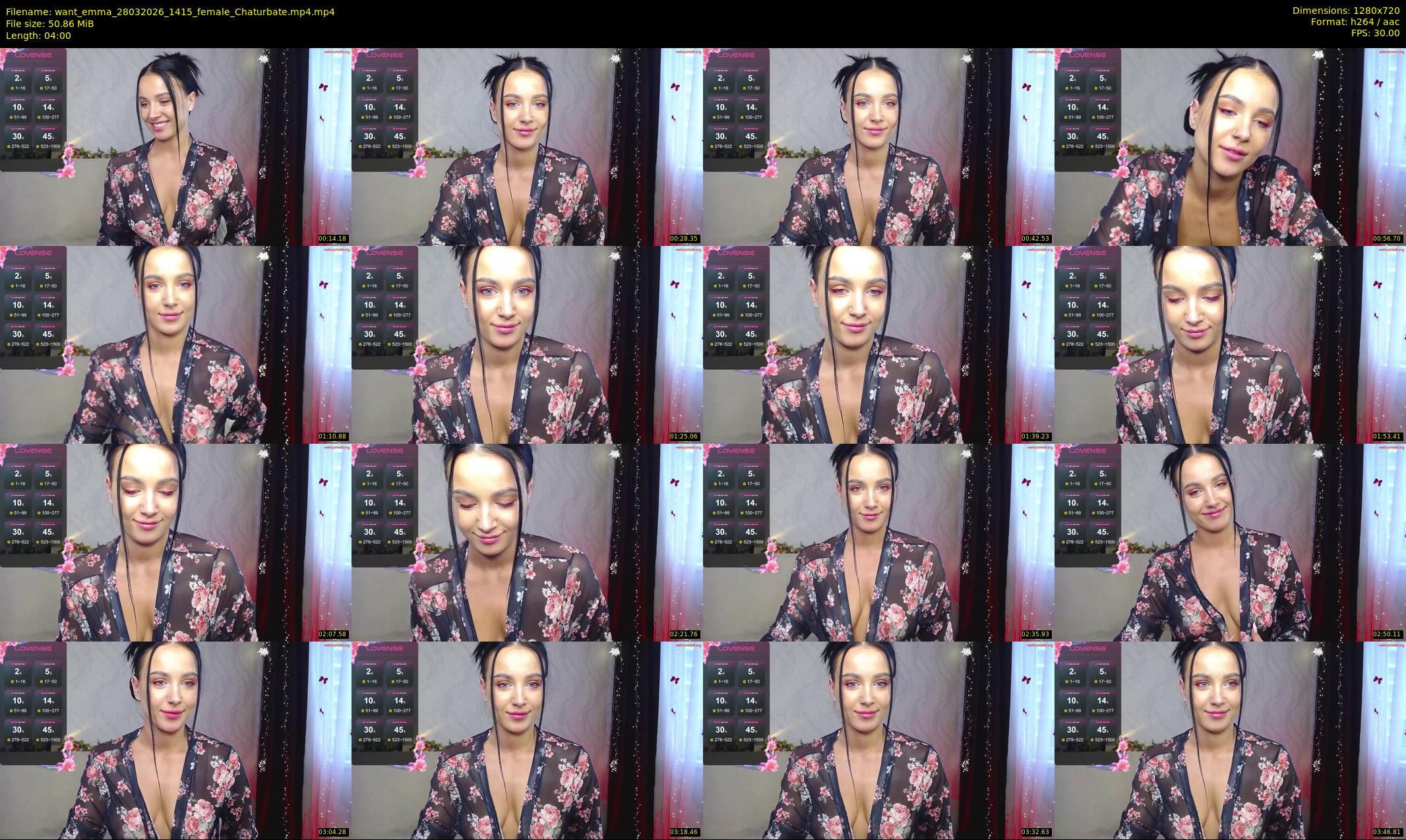 want_emma — 4 minute Chaturbate female cam show recording, 720p, Mar 28, 2026