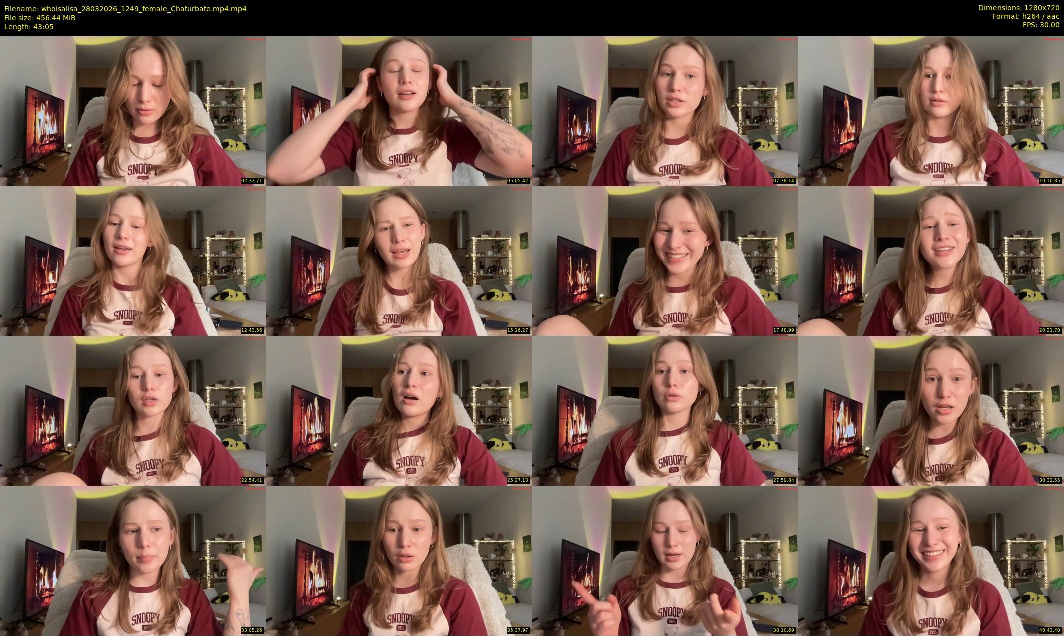 whoisalisa — 44 minute Chaturbate female cam show recording, 720p, Mar 28, 2026
