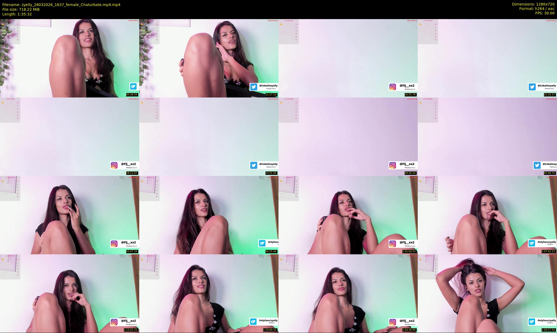 zyelly — 96 minute Chaturbate female cam show recording, 720p, Mar 28, 2026