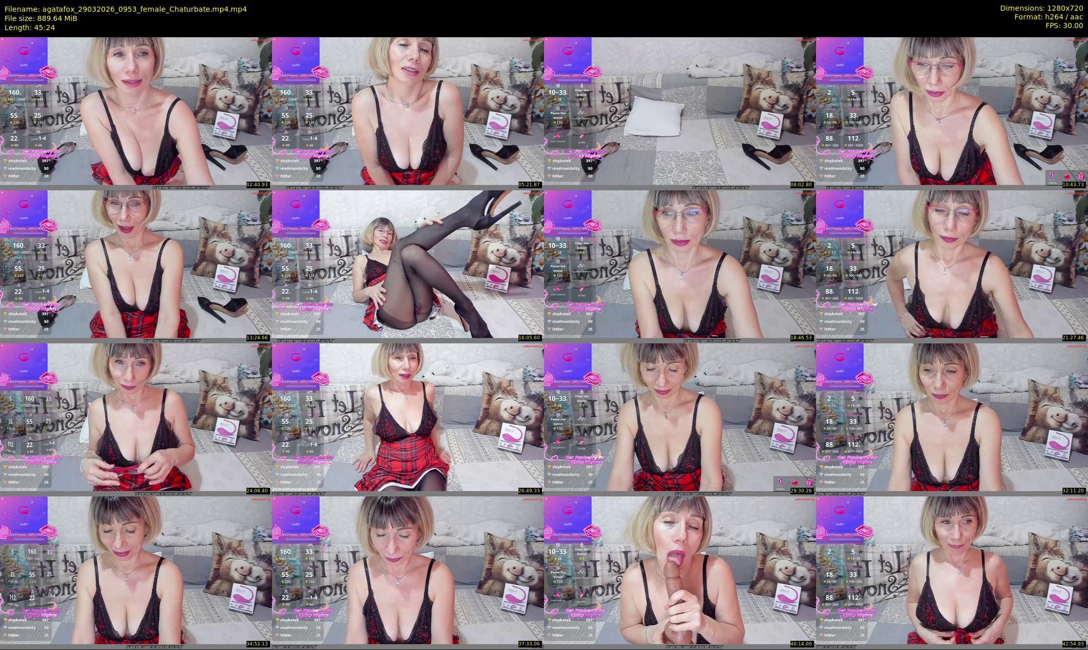agatafox — 46 minute Chaturbate female cam show recording, 720p, Mar 29, 2026