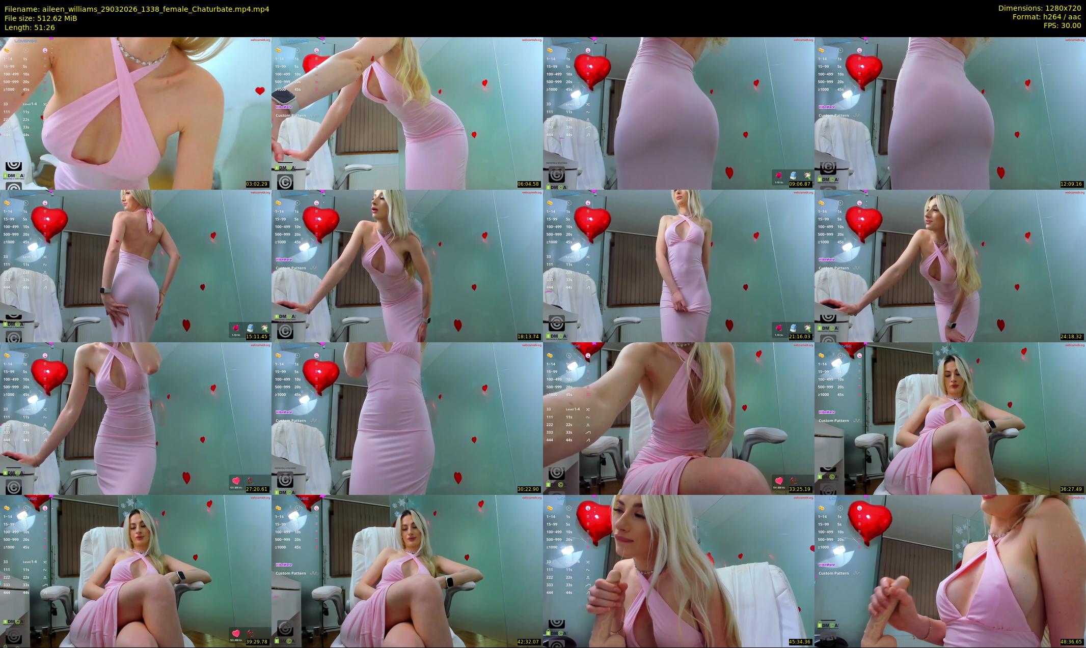 aileen_williams — 52 minute Chaturbate female cam show recording, 720p, Mar 29, 2026