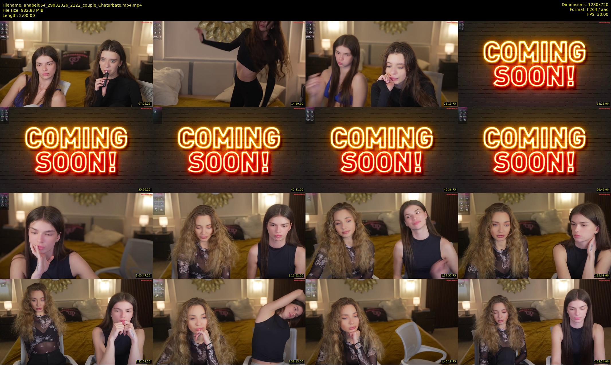 anabel054 — 120 minute Chaturbate female cam show recording, 720p, Mar 29, 2026
