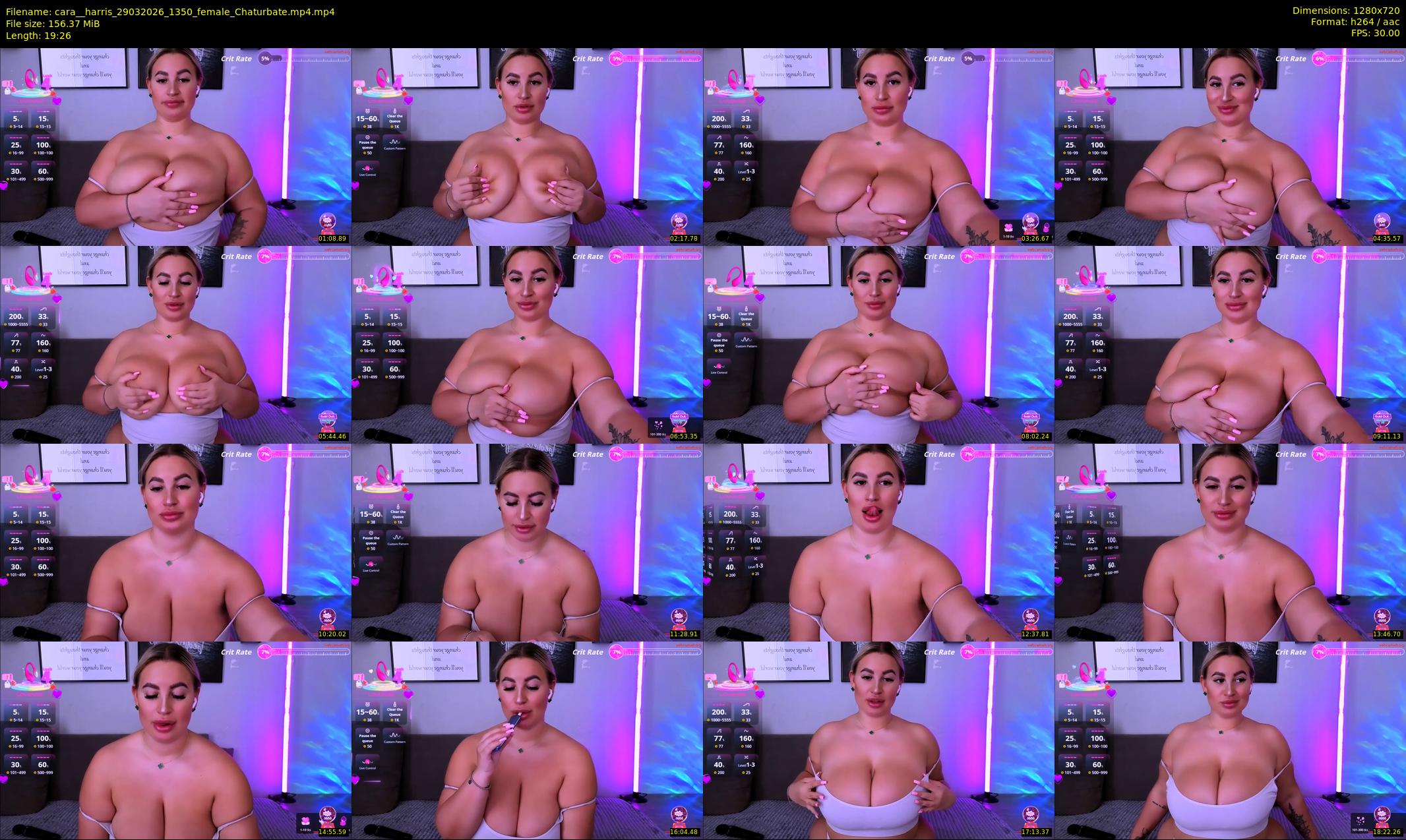 cara__harris — 20 minute Chaturbate female cam show recording, 720p, Mar 29, 2026