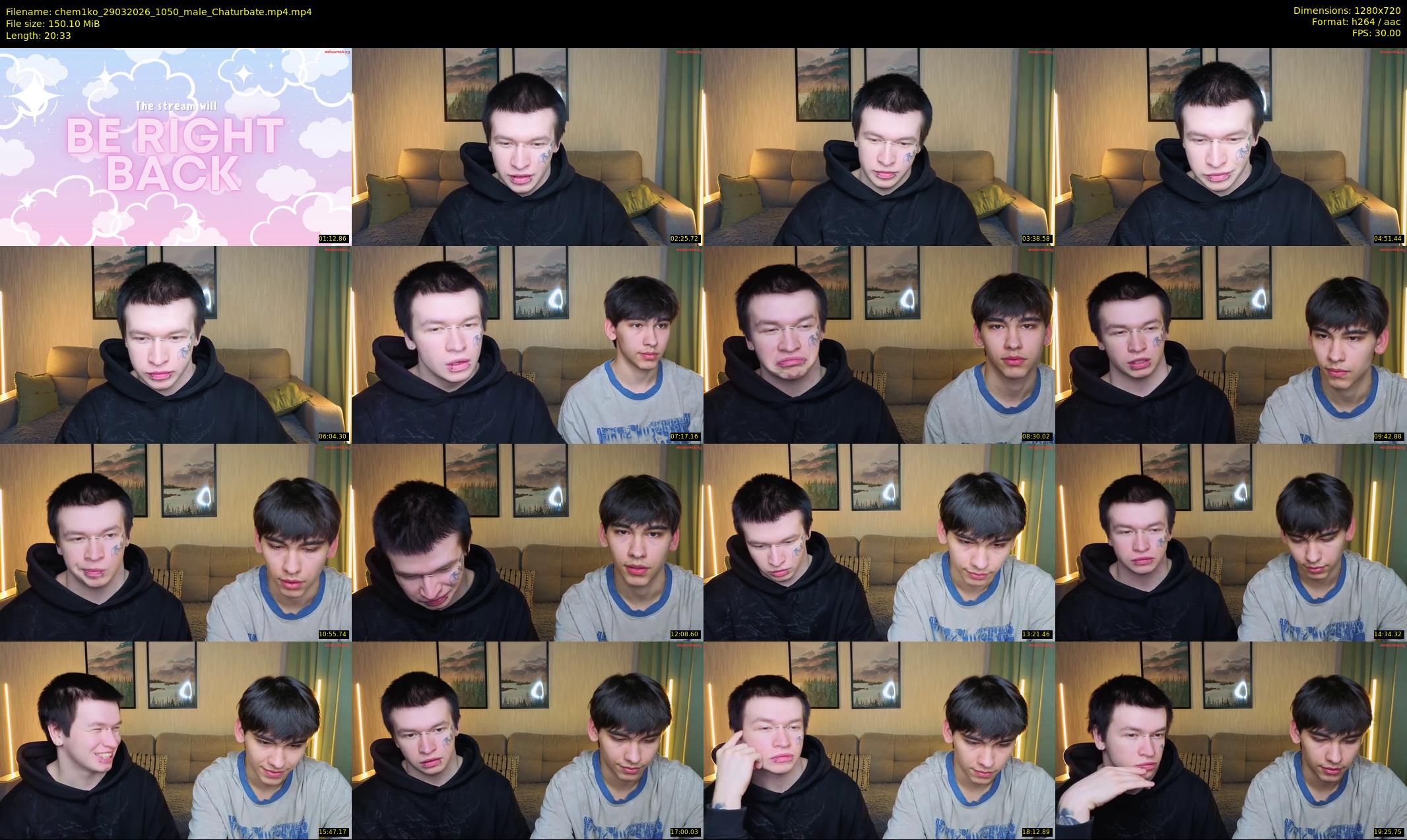 chem1ko — 21 minute Chaturbate male cam show recording, 720p, Mar 29, 2026
