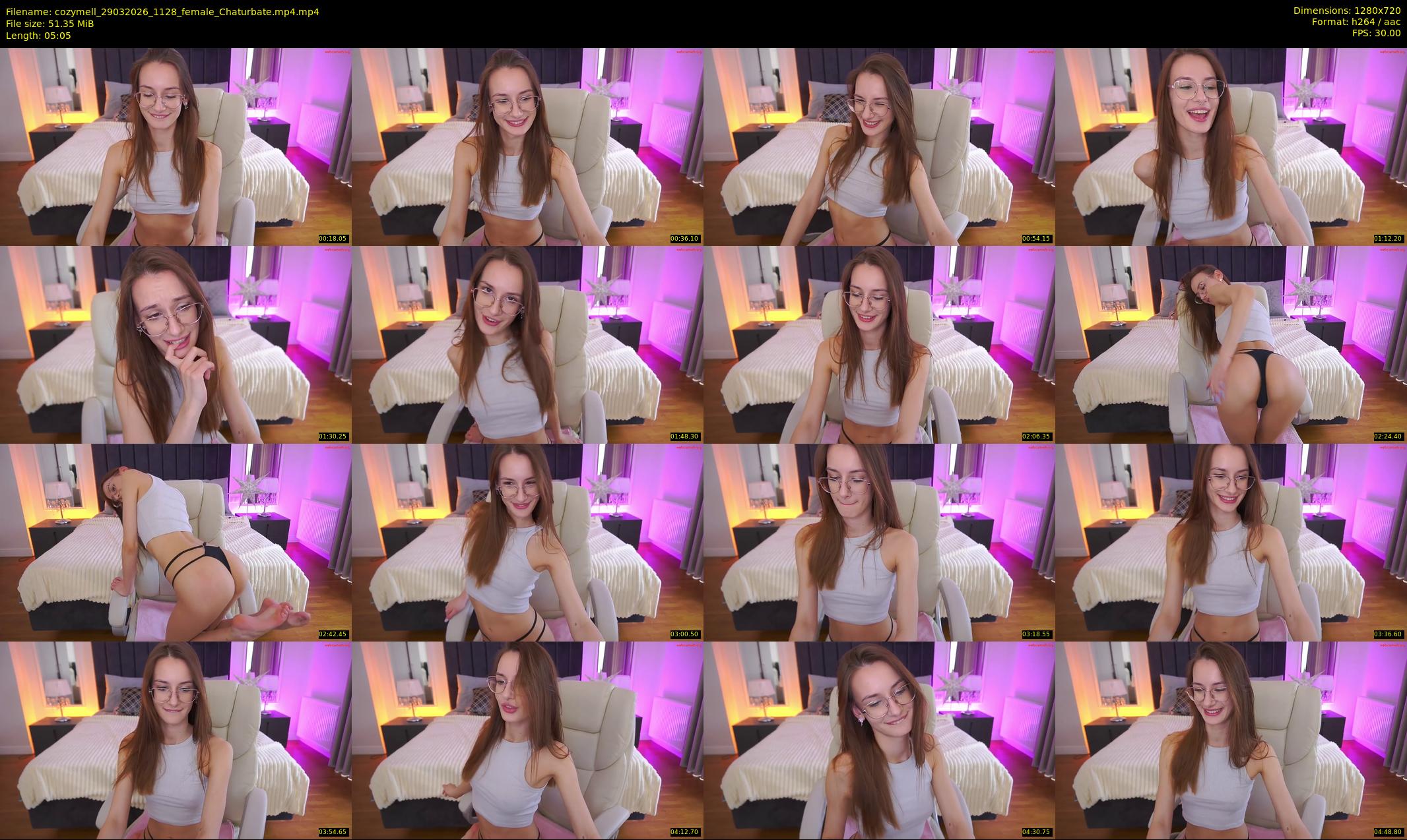 cozymell — 6 minute Chaturbate female cam show recording, 720p, Mar 29, 2026
