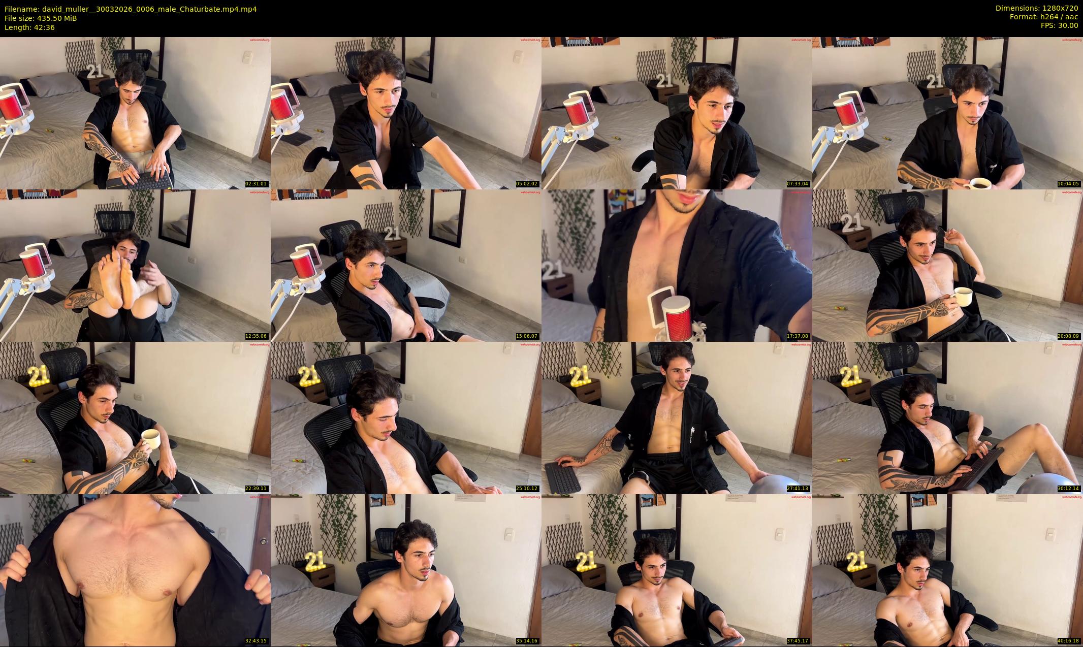 david_muller_ — 43 minute Chaturbate male cam show recording, 720p, Mar 30, 2026