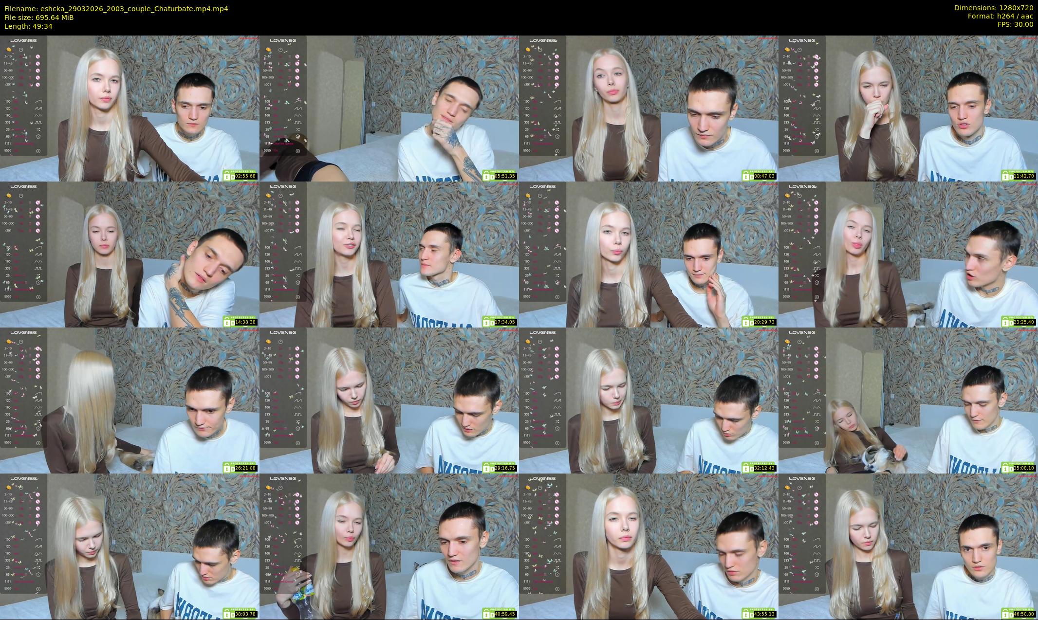eshcka — 50 minute Chaturbate couple cam show recording, 720p, Mar 29, 2026
