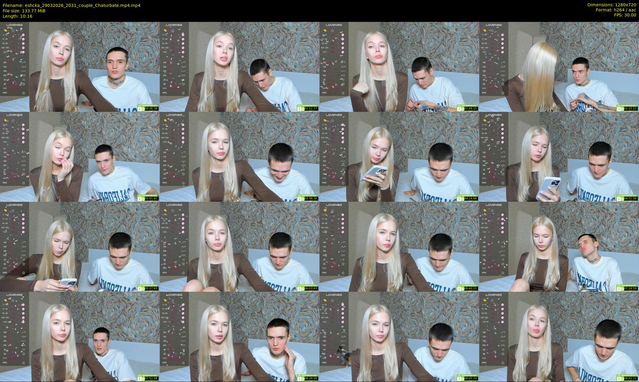 eshcka — 11 minute Chaturbate couple cam show recording, 720p, Mar 29, 2026