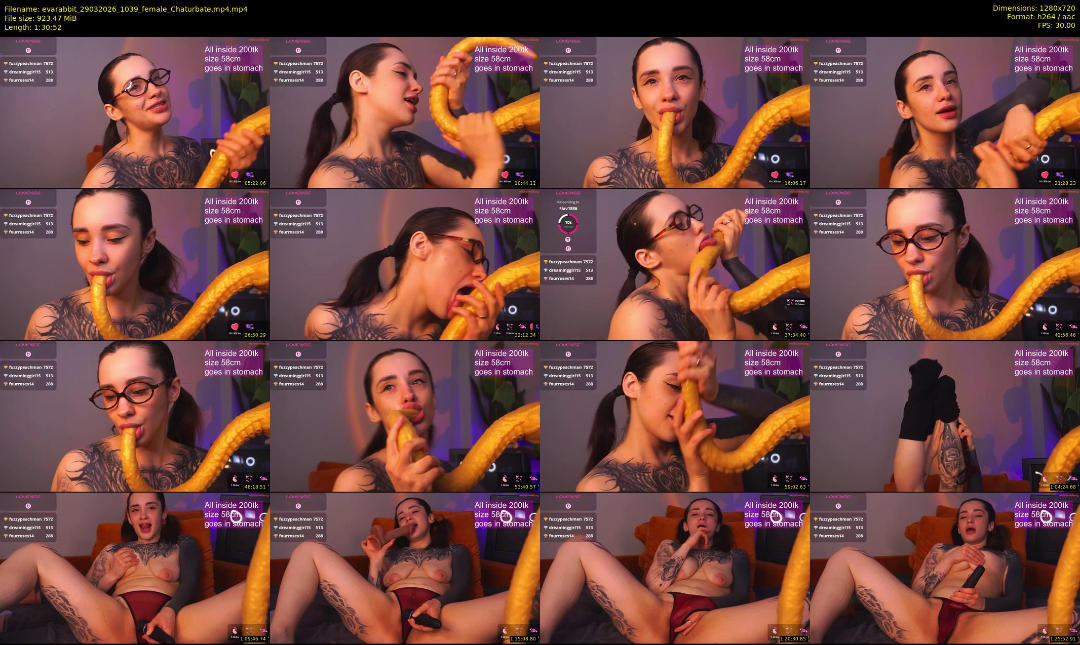 evarabbit — 91 minute Chaturbate female cam show recording, 720p, Mar 29, 2026
