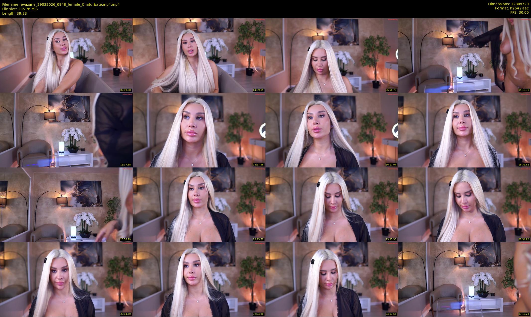 evazane — 40 minute Chaturbate female cam show recording, 720p, Mar 29, 2026