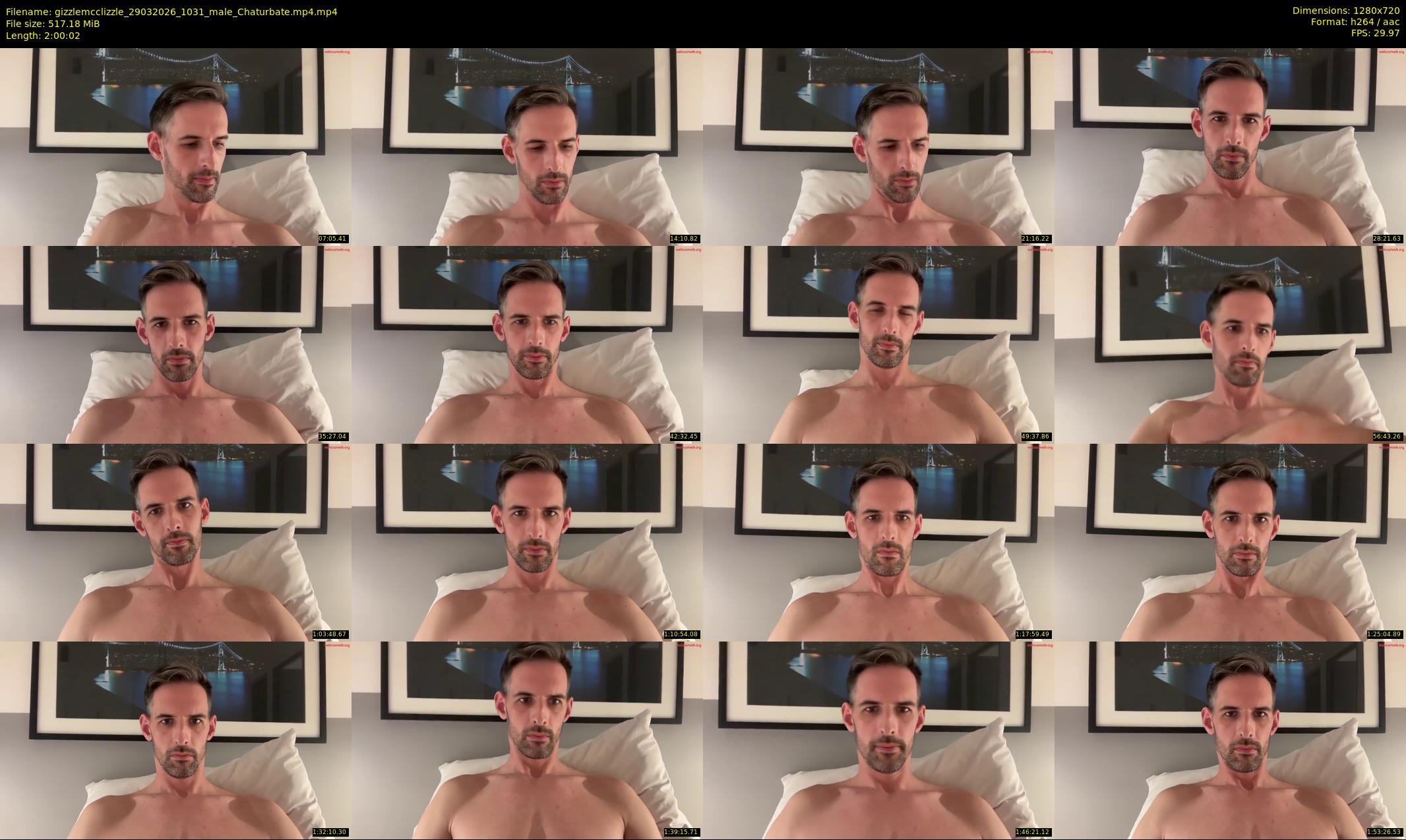 gizzlemcclizzle — 121 minute Chaturbate male cam show recording, 720p, Mar 29, 2026