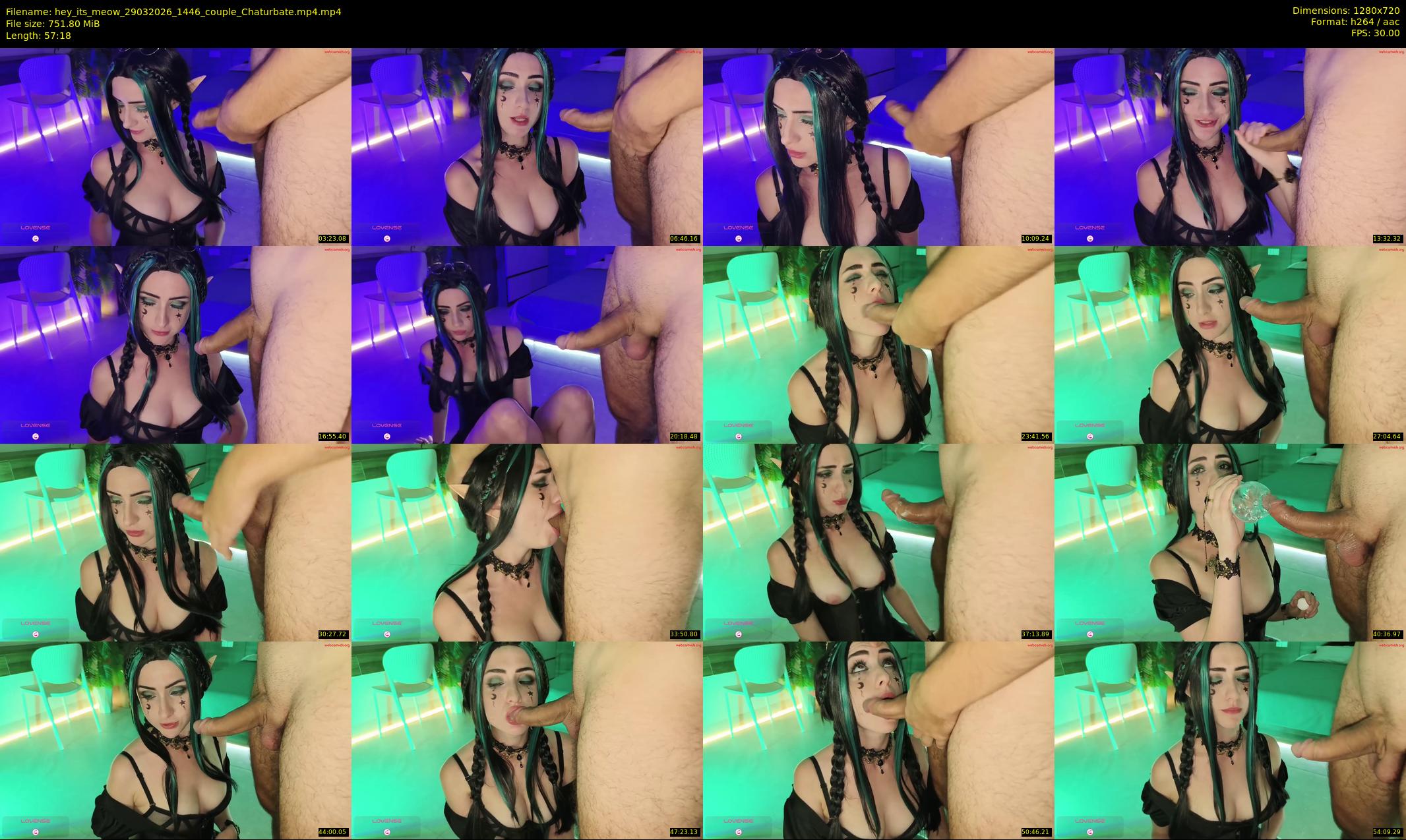 hey_its_meow — 58 minute Chaturbate couple cam show recording, 720p, Mar 29, 2026
