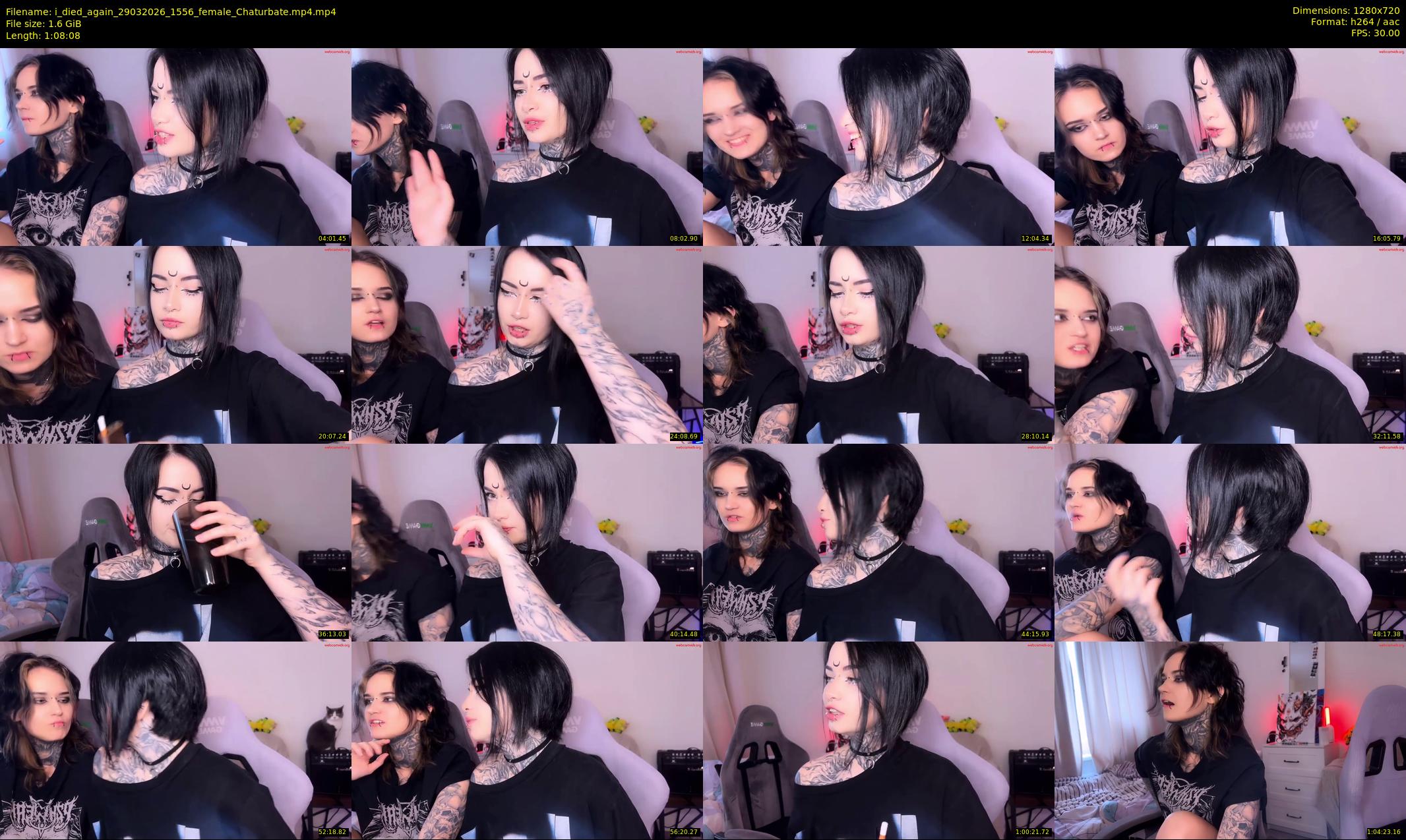 i_died_again — 69 minute Chaturbate female cam show recording, 720p, Mar 29, 2026