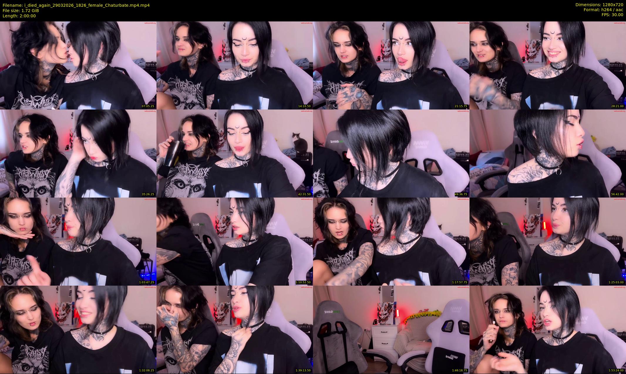 i_died_again — 120 minute Chaturbate female cam show recording, 720p, Mar 29, 2026