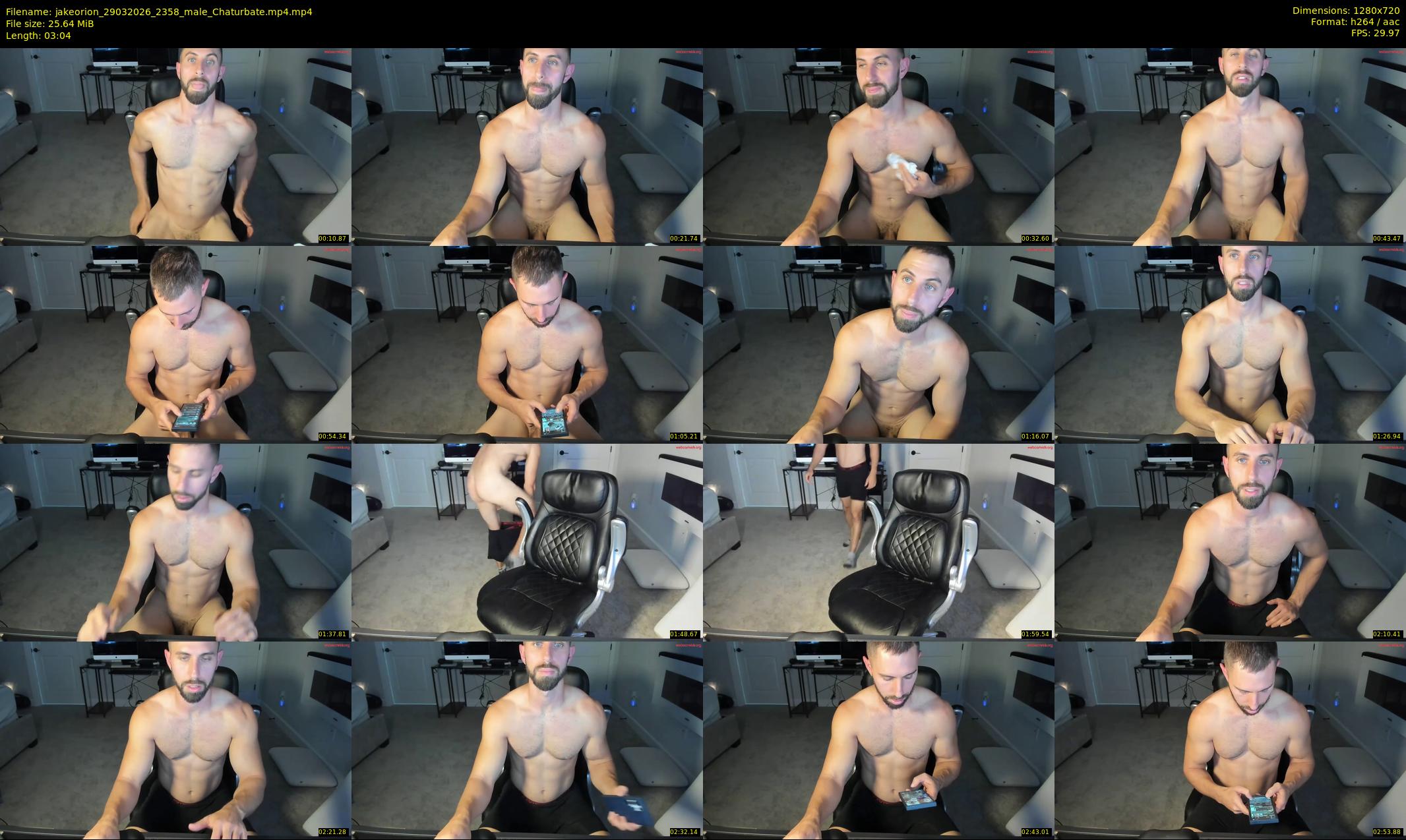 jakeorion — 4 minute Chaturbate male cam show recording, 720p, Mar 29, 2026