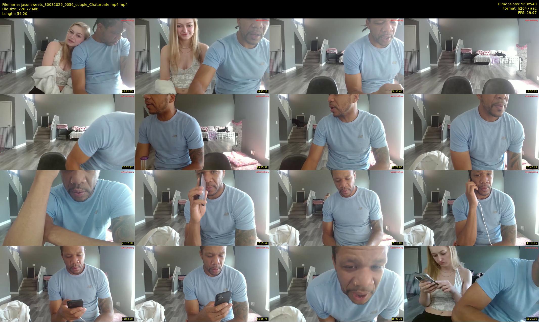 jasonsweets — 55 minute Chaturbate couple cam show recording, 480p, Mar 30, 2026