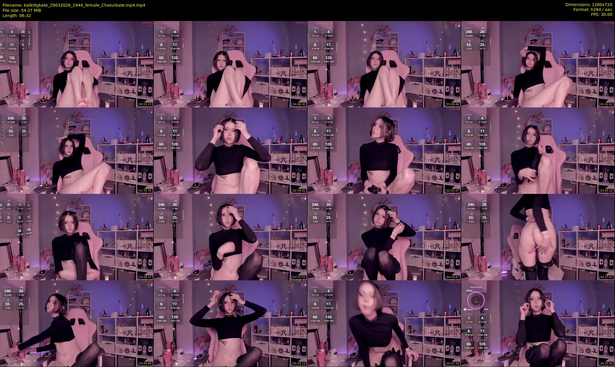 katkittykate — 7 minute Chaturbate female cam show recording, 720p, Mar 29, 2026