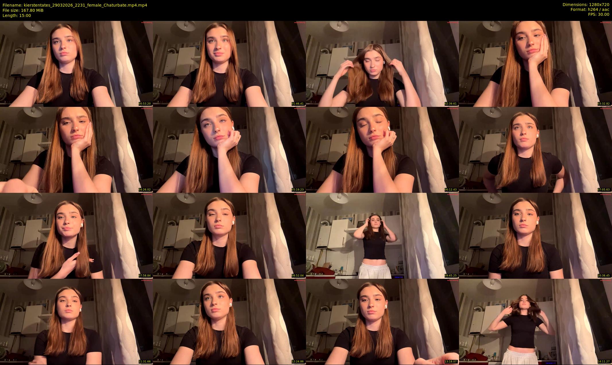 kierstentates — 15 minute Chaturbate female cam show recording, 720p, Mar 29, 2026