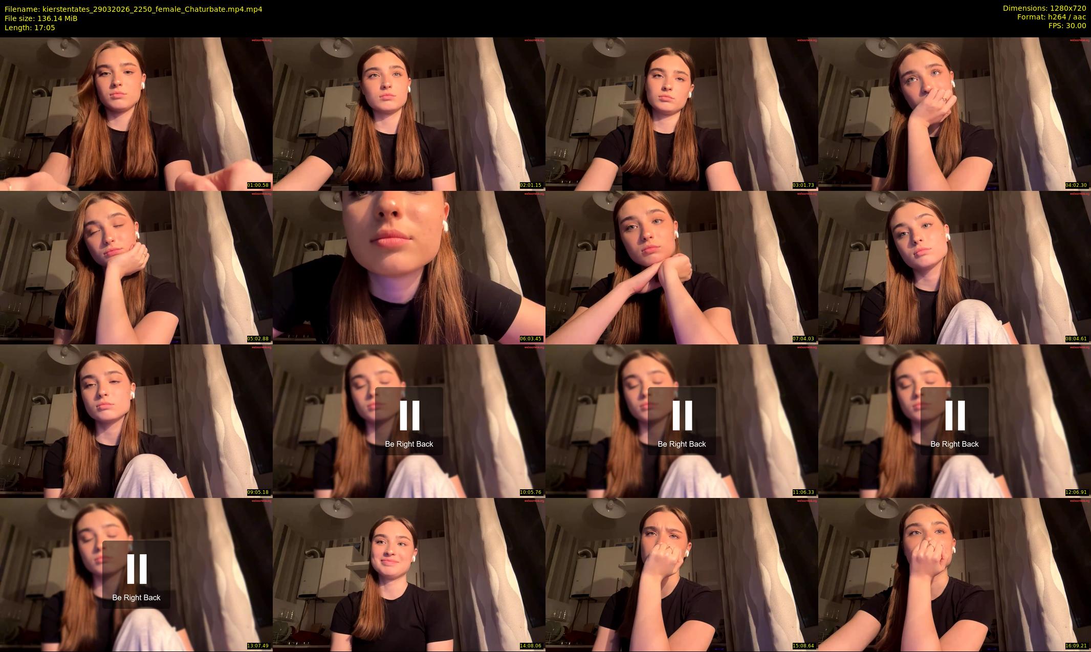 kierstentates — 18 minute Chaturbate female cam show recording, 720p, Mar 29, 2026