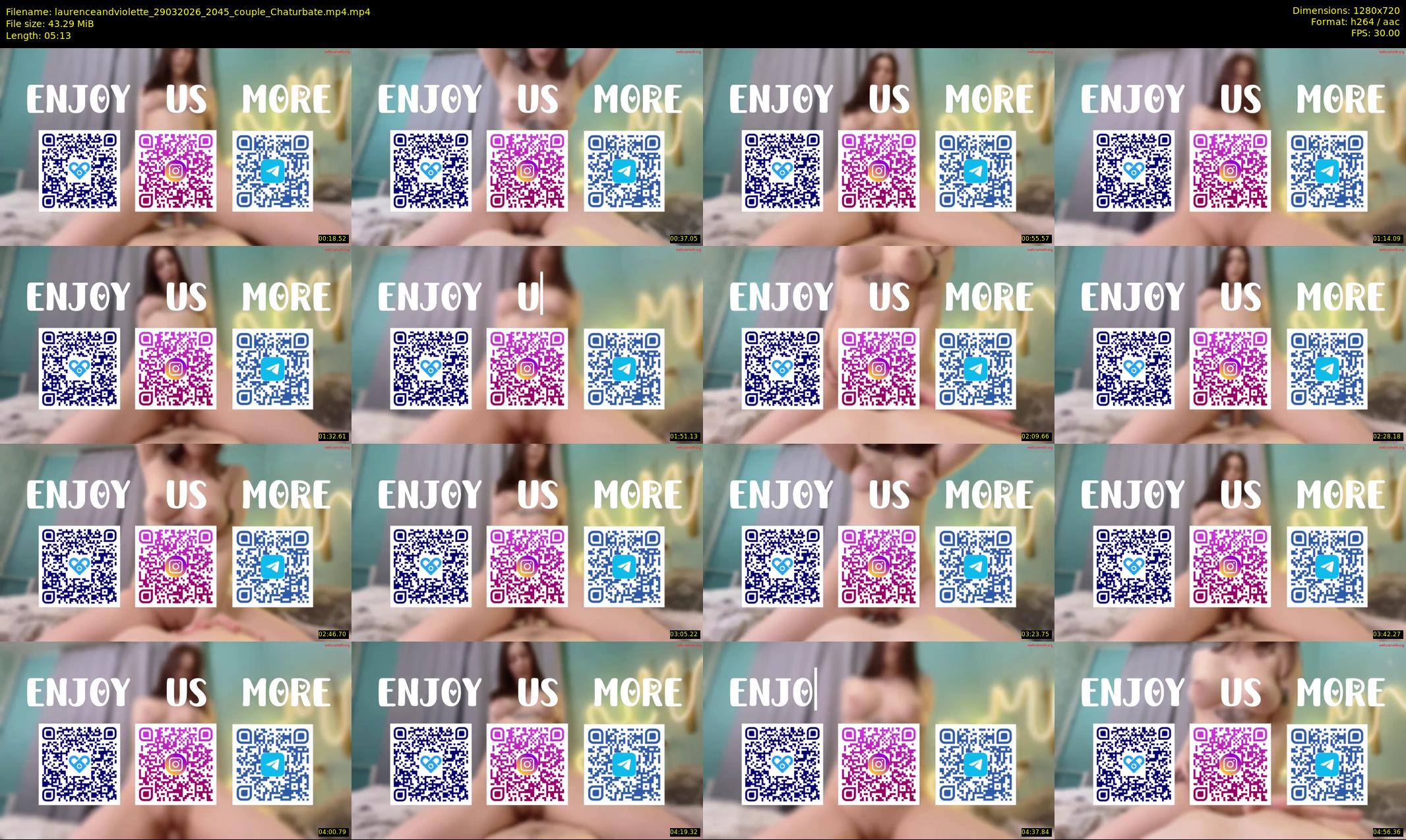 laurenceandviolette — 6 minute Chaturbate couple cam show recording, 720p, Mar 29, 2026