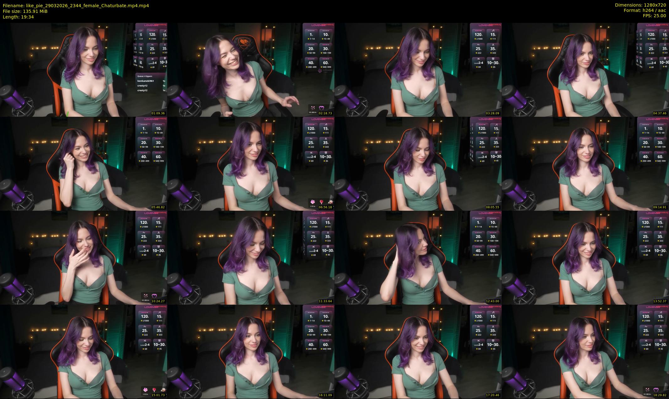 like_pie — 20 minute Chaturbate couple cam show recording, 720p, Mar 29, 2026