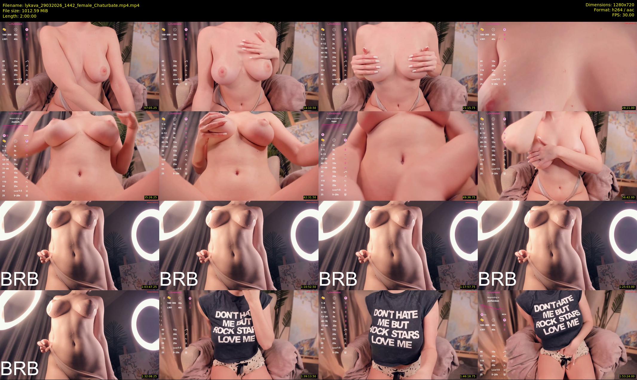 lykava — 120 minute Chaturbate female cam show recording, 720p, Mar 29, 2026