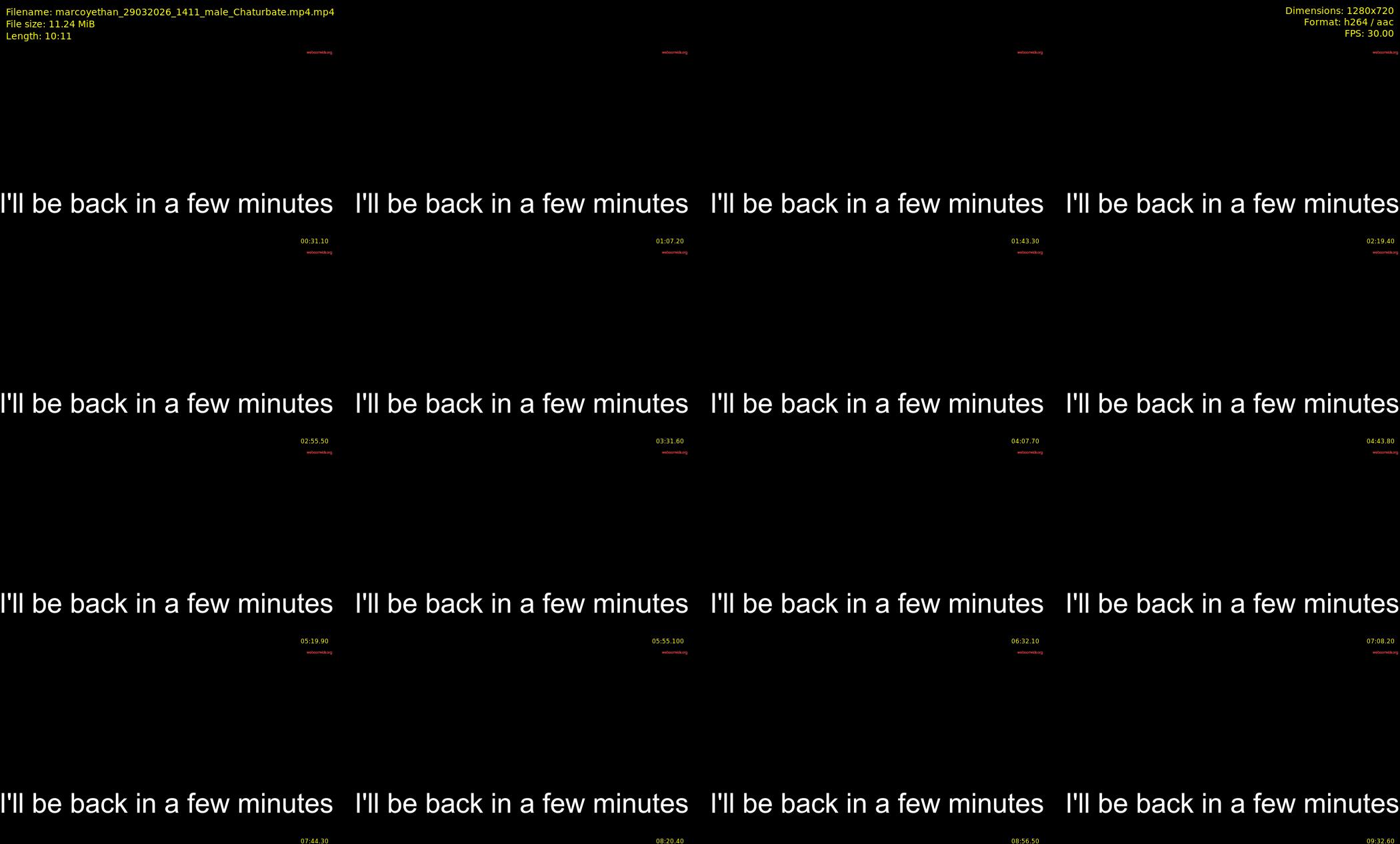 marcoyethan — 11 minute Chaturbate male cam show recording, 720p, Mar 29, 2026