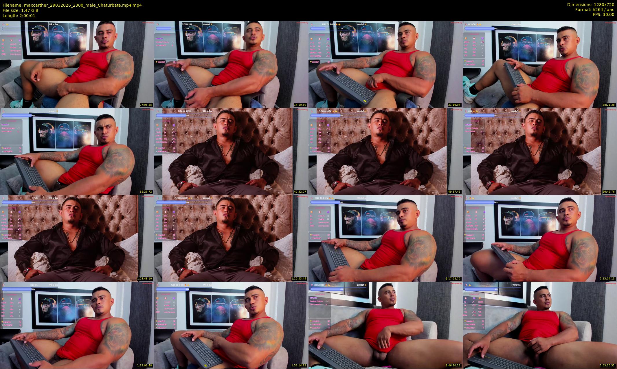 maxcarther — 121 minute Chaturbate male cam show recording, 720p, Mar 29, 2026