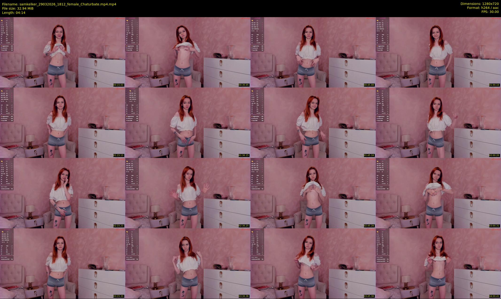samkelker — 5 minute Chaturbate female cam show recording, 720p, Mar 29, 2026