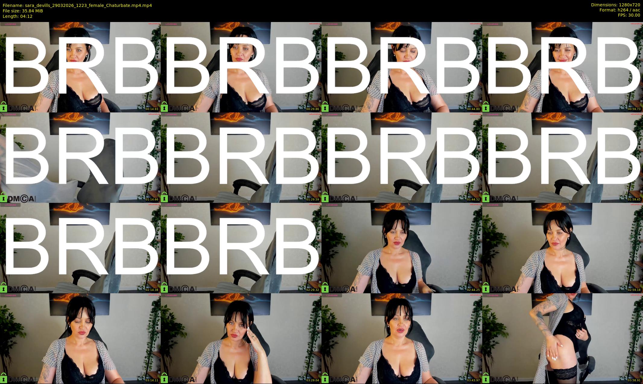 sara_devills — 5 minute Chaturbate female cam show recording, 720p, Mar 29, 2026