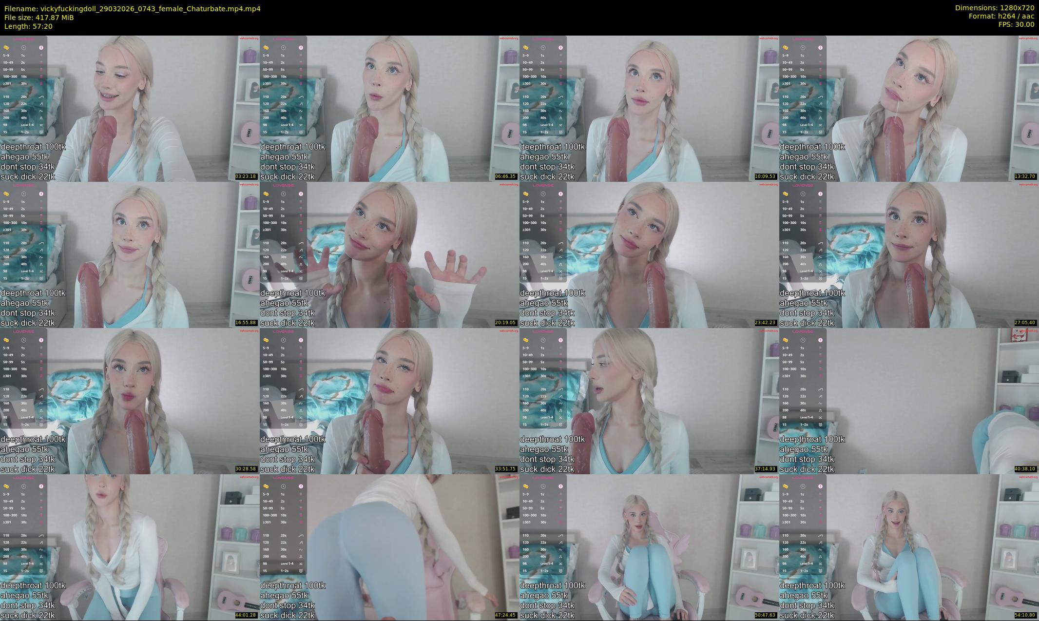 vickyfuckingdoll — 58 minute Chaturbate female cam show recording, 720p, Mar 29, 2026