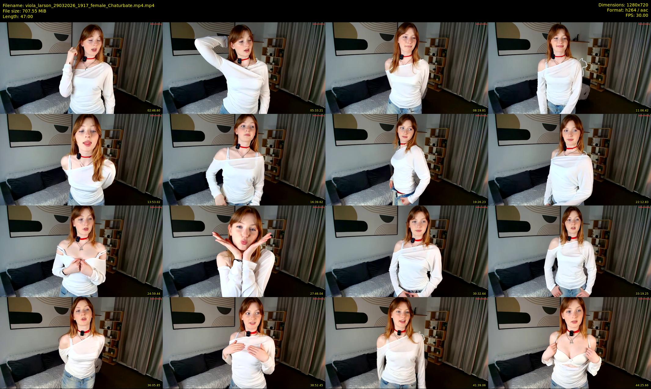 viola_larson — 47 minute Chaturbate female cam show recording, 720p, Mar 29, 2026
