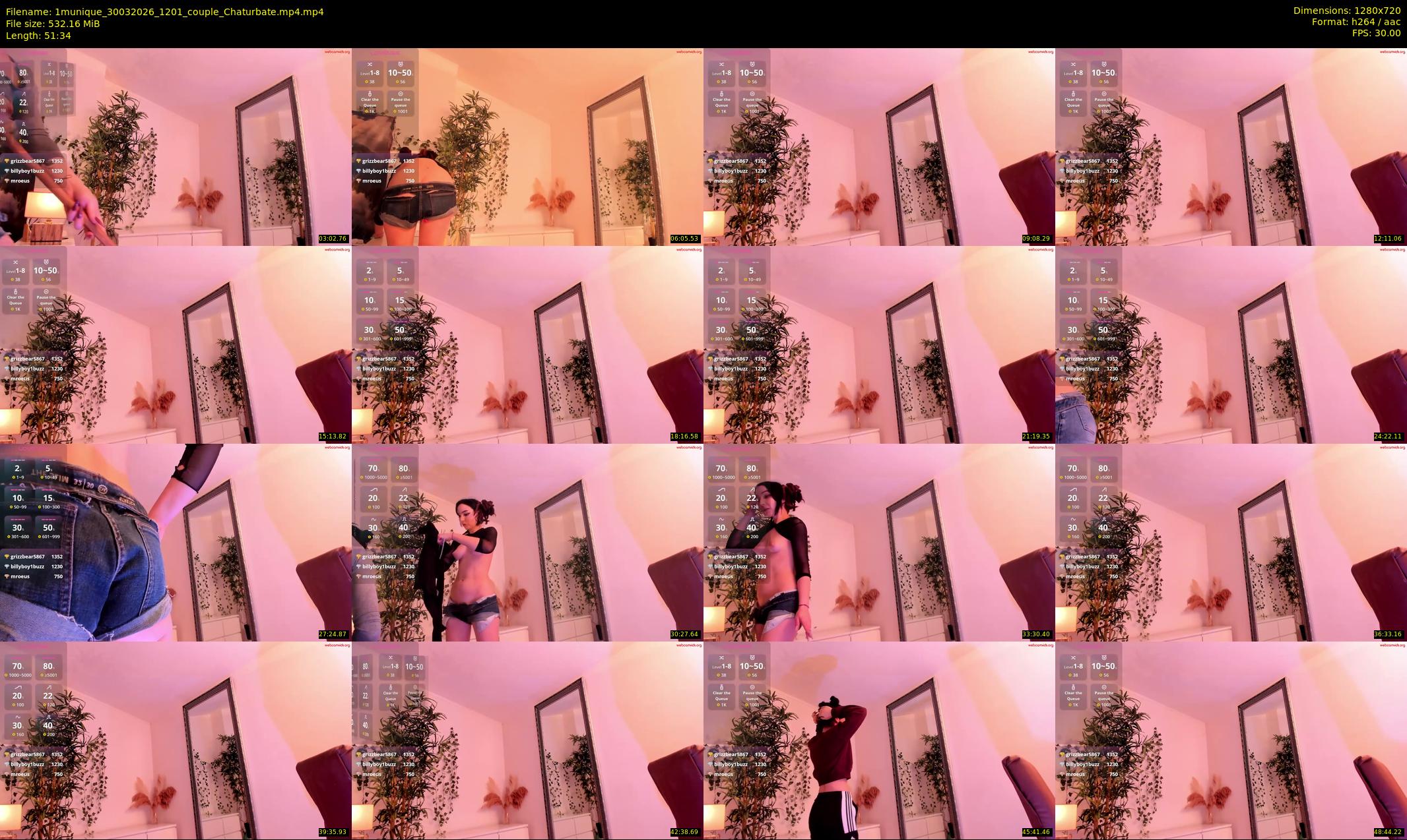 1munique — 52 minute Chaturbate female cam show recording, 720p, Mar 30, 2026