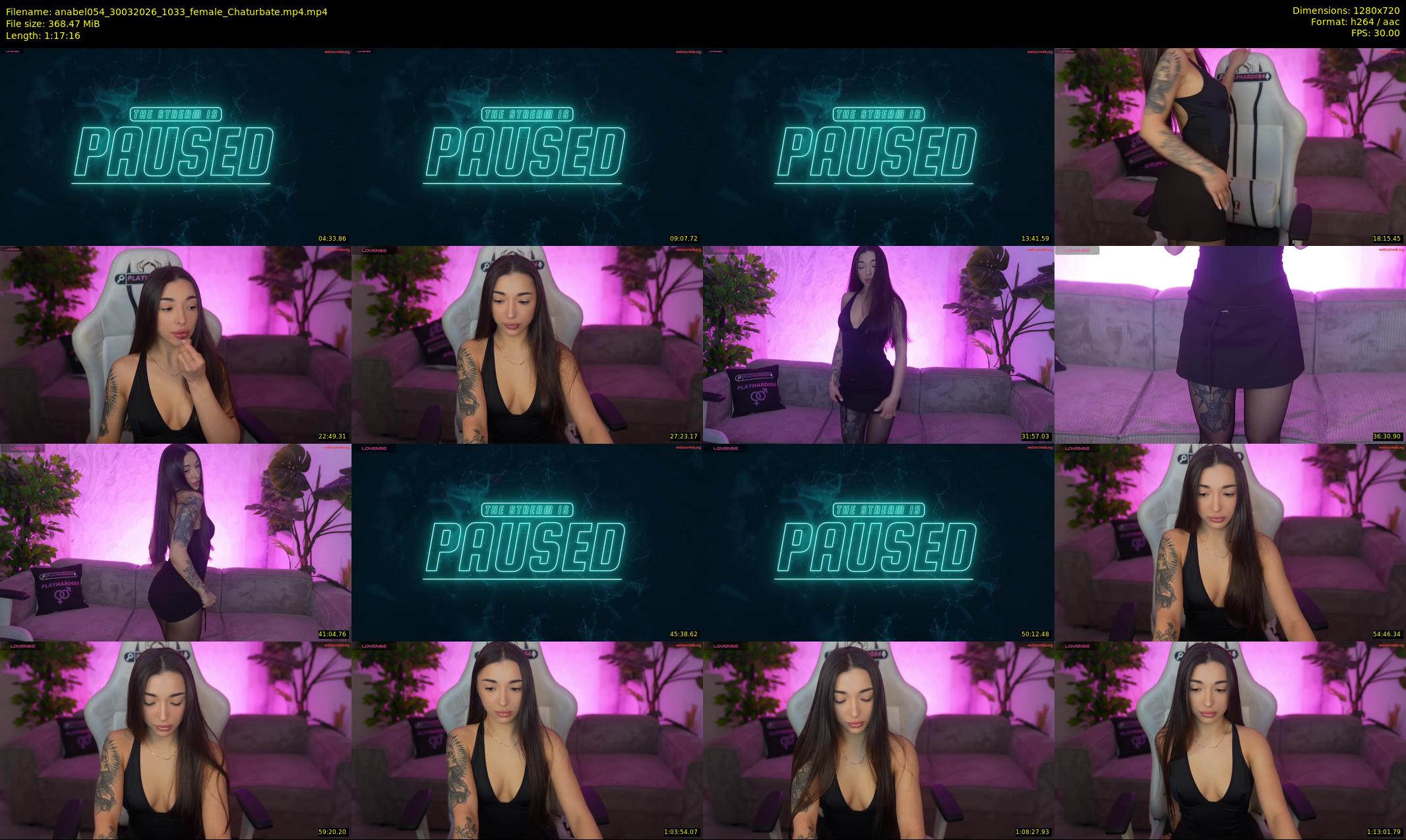 anabel054 — 78 minute Chaturbate female cam show recording, 720p, Mar 30, 2026
