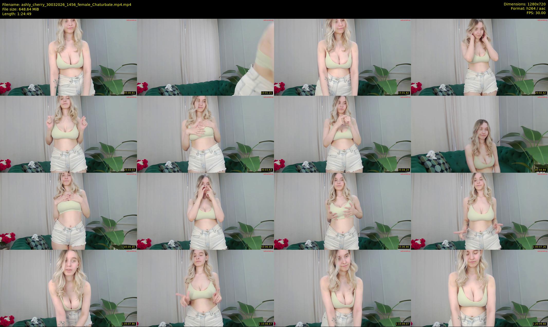 ashly_cherry — 85 minute Chaturbate female cam show recording, 720p, Mar 30, 2026