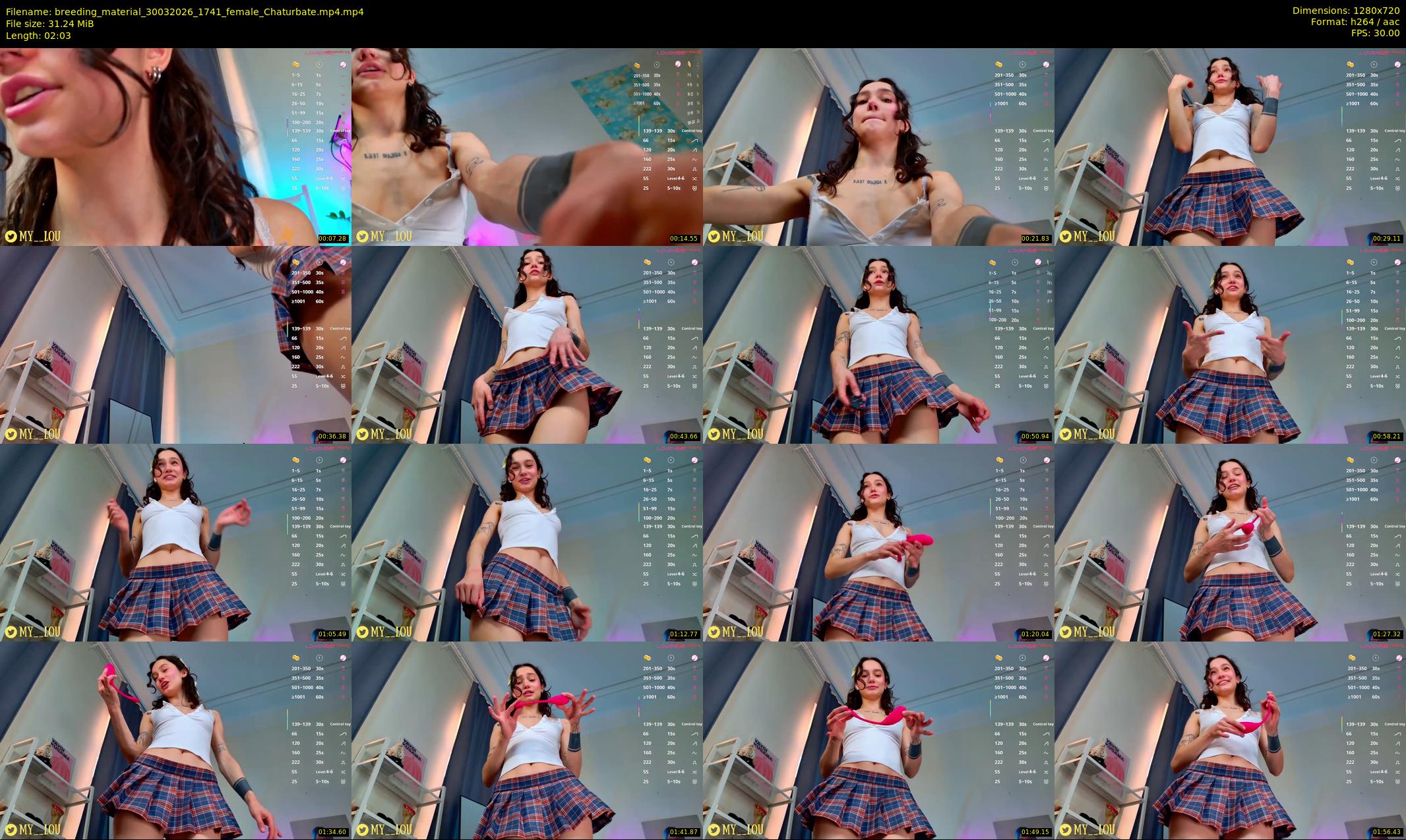 breeding_material — 3 minute Chaturbate female cam show recording, 720p, Mar 30, 2026