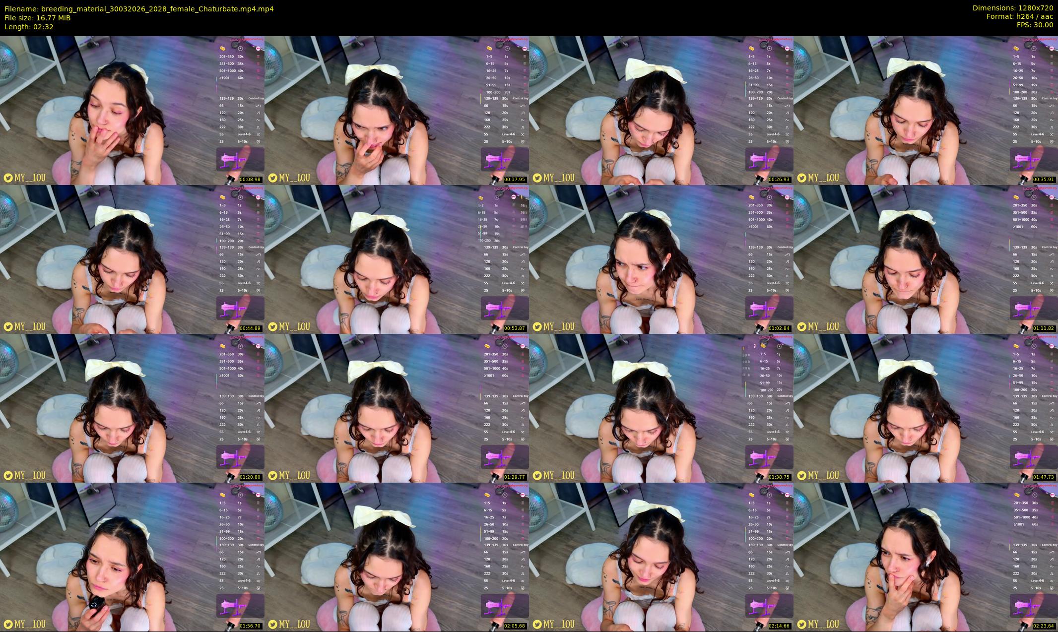 breeding_material — 3 minute Chaturbate female cam show recording, 720p, Mar 30, 2026