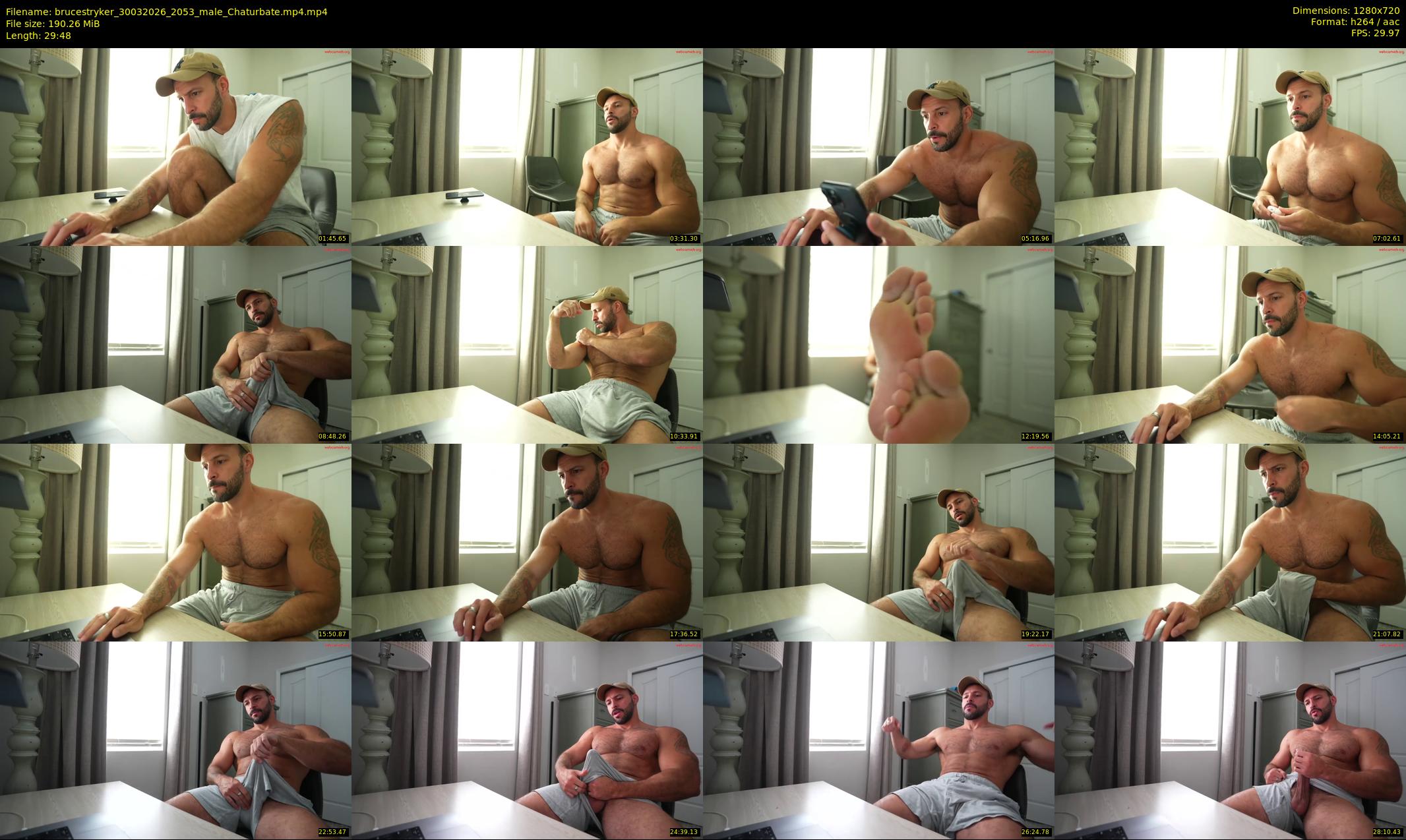 brucestryker — 30 minute Chaturbate male cam show recording, 720p, Mar 30, 2026