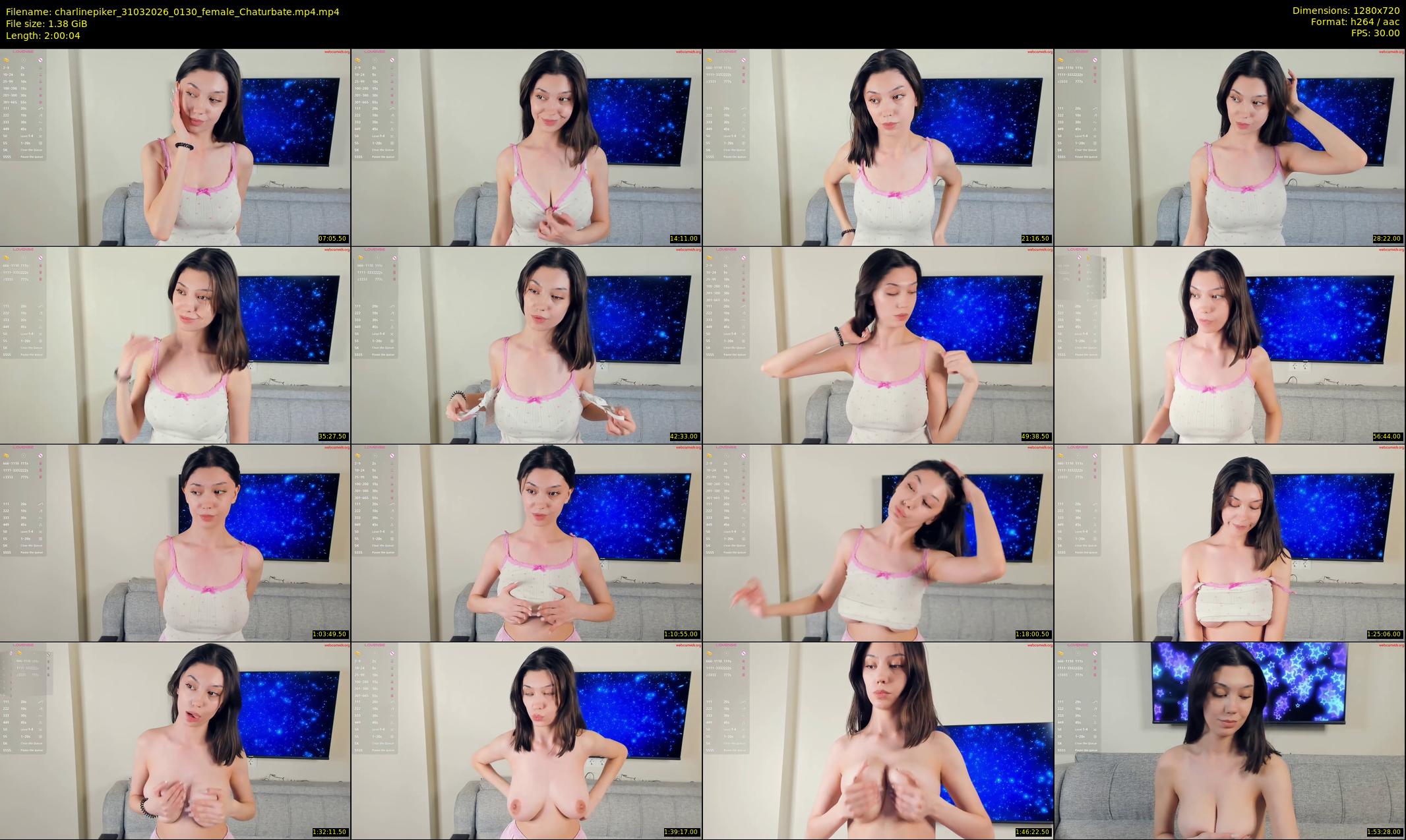 charlinepiker — 121 minute Chaturbate female cam show recording, 720p, Mar 31, 2026