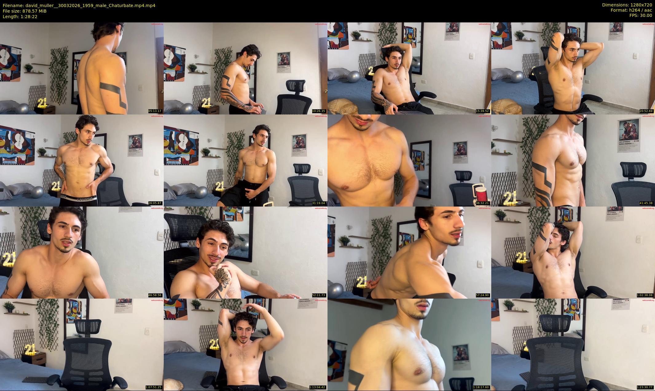 david_muller_ — 89 minute Chaturbate male cam show recording, 720p, Mar 30, 2026