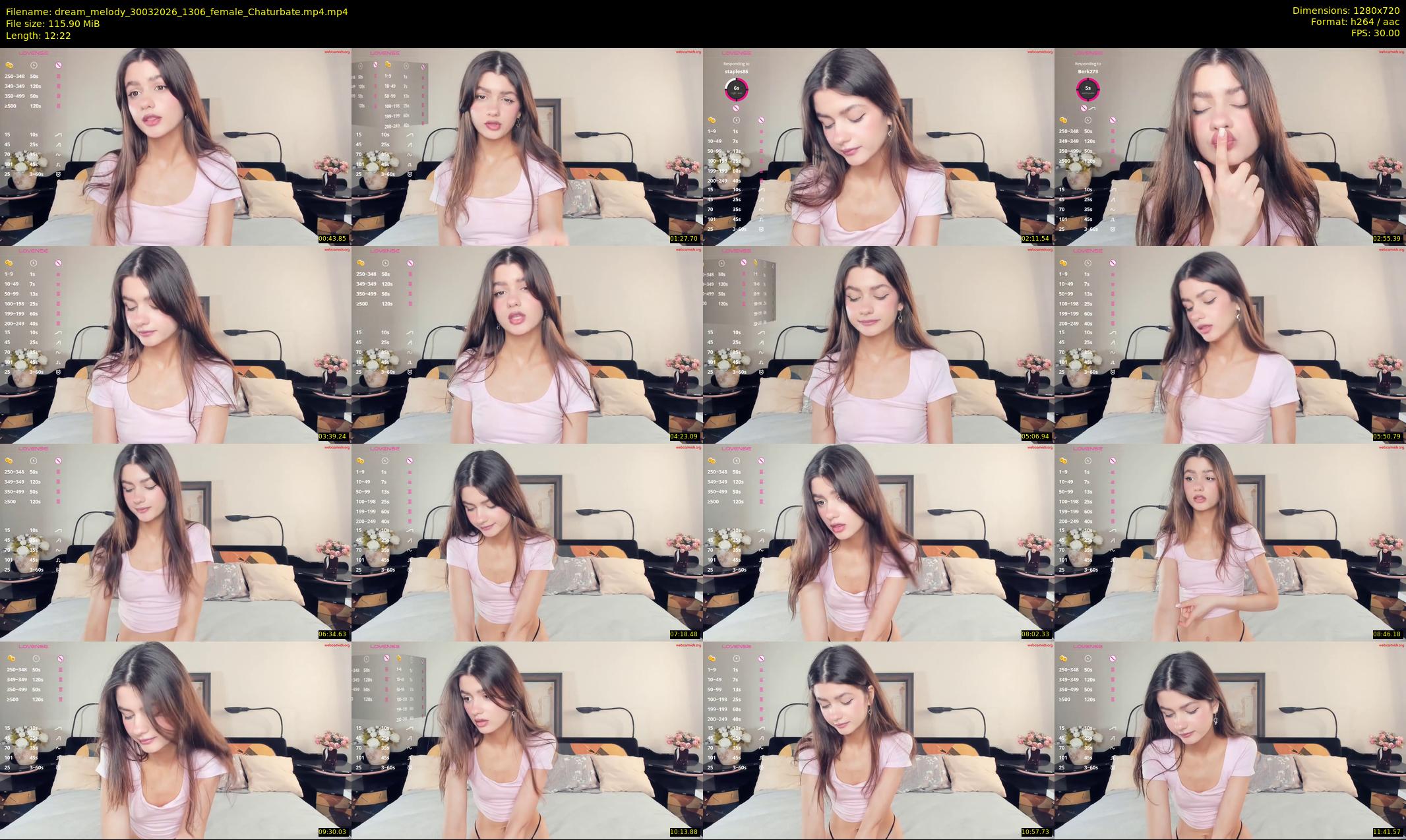 dream_melody — 13 minute Chaturbate female cam show recording, 720p, Mar 30, 2026