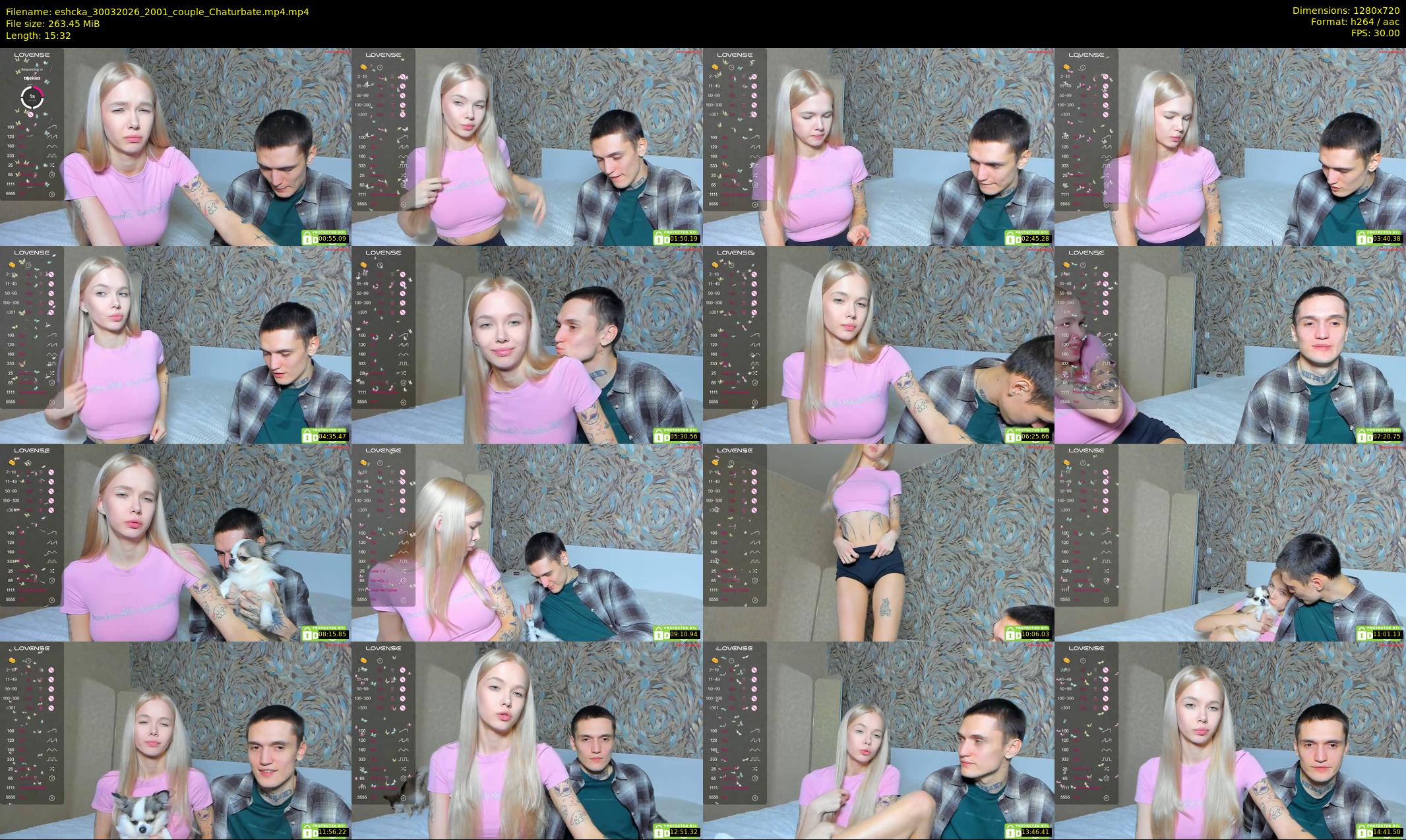 eshcka — 16 minute Chaturbate couple cam show recording, 720p, Mar 30, 2026