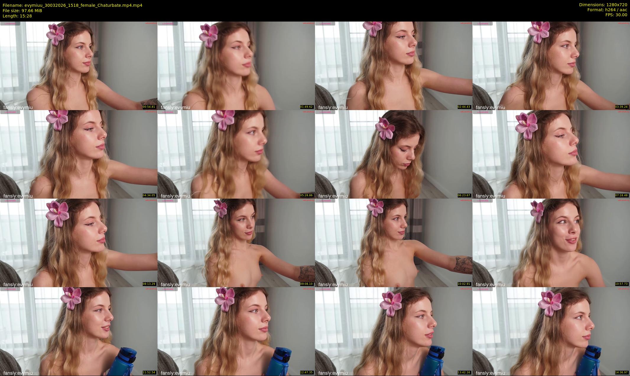 evymiuu — 16 minute Chaturbate female cam show recording, 720p, Mar 30, 2026