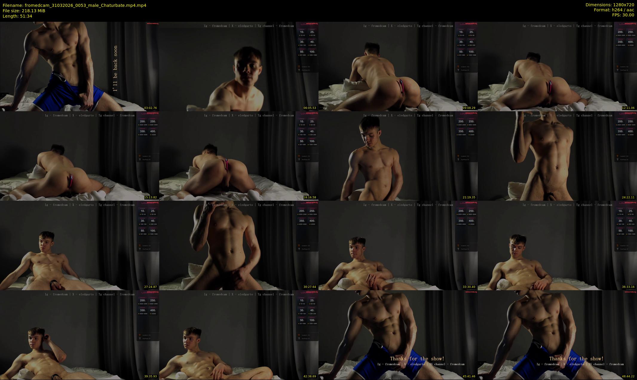 fromedcam — 52 minute Chaturbate male cam show recording, 720p, Mar 31, 2026