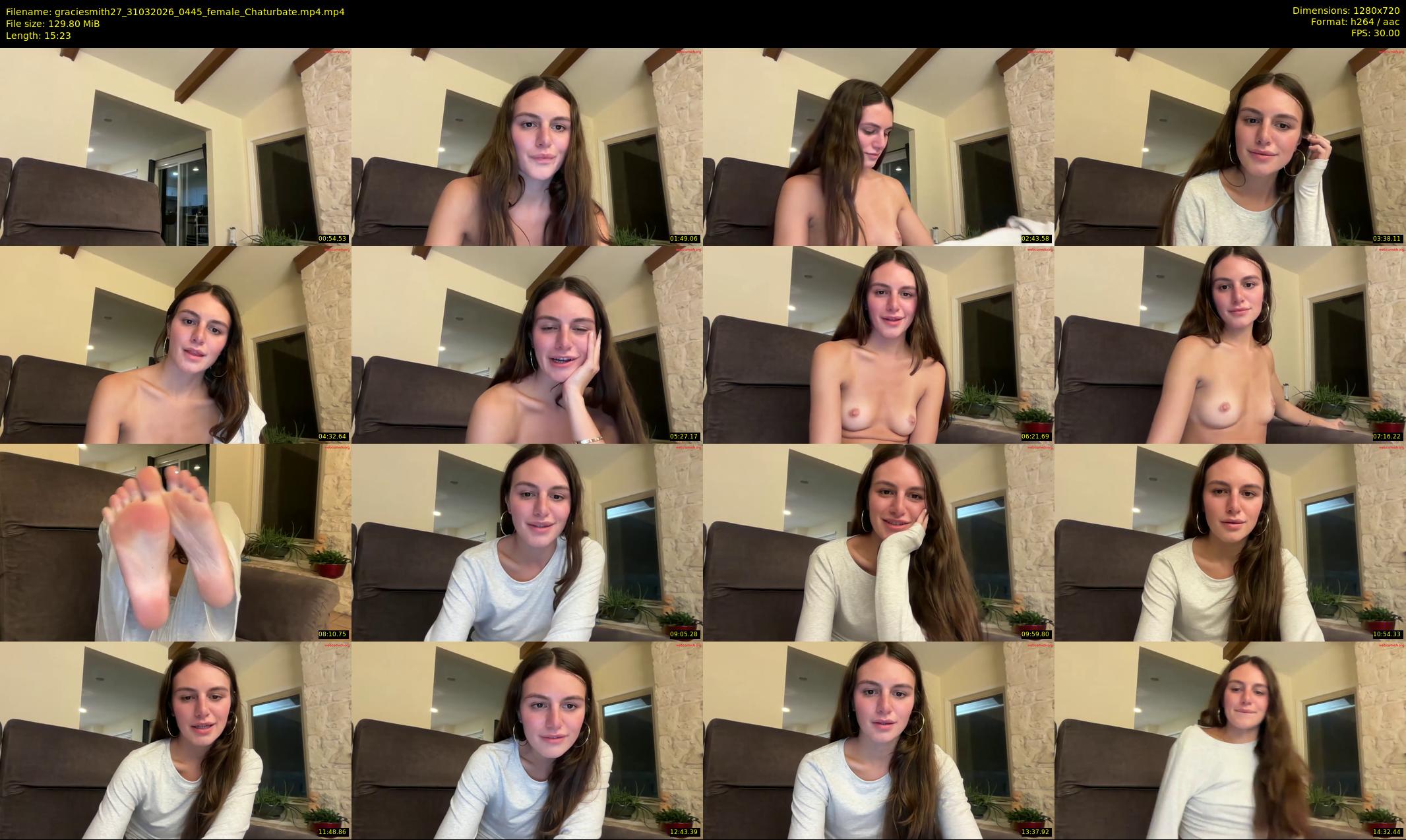 graciesmith27 — 16 minute Chaturbate female cam show recording, 720p, Mar 31, 2026