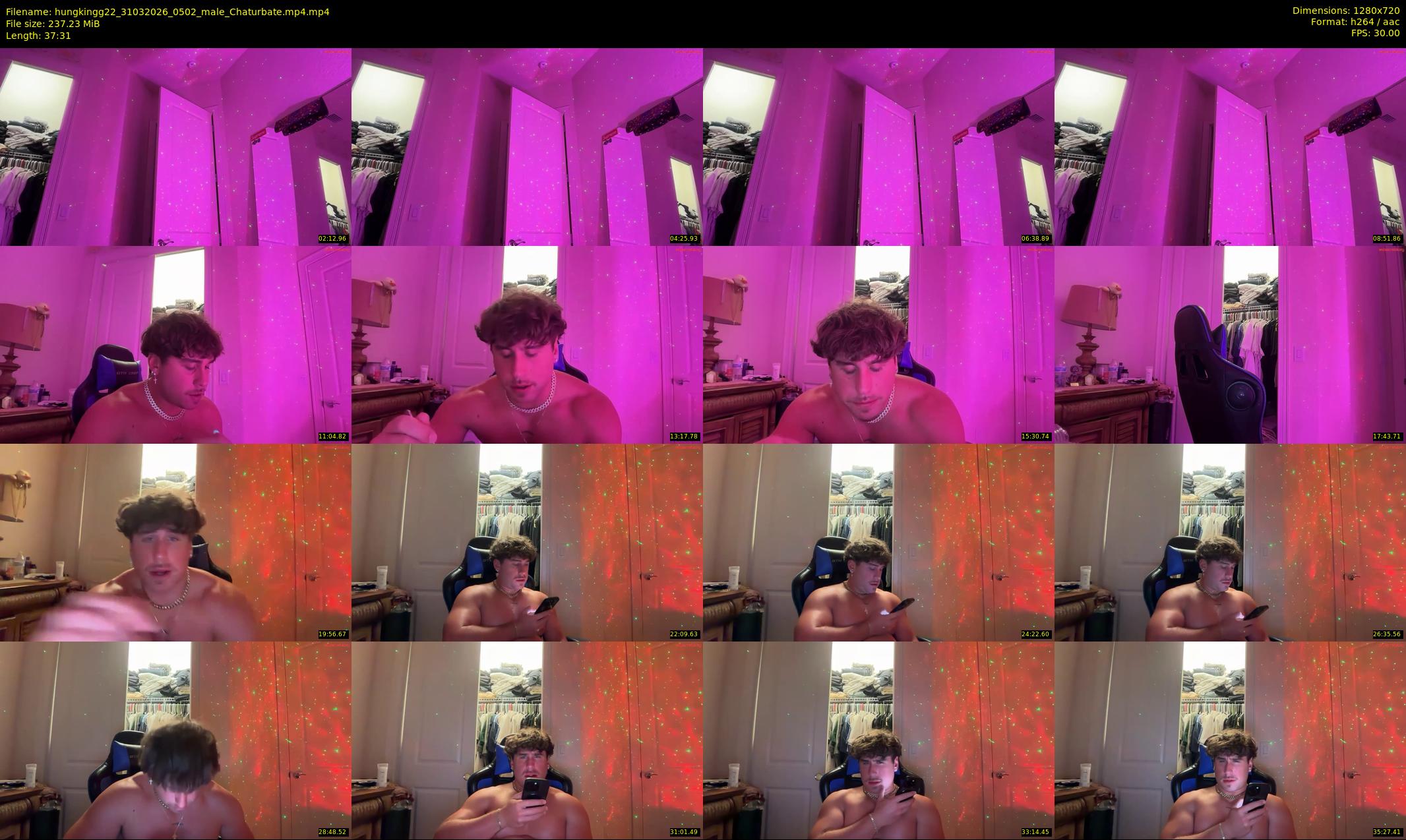hungkingg22 — 38 minute Chaturbate male cam show recording, 720p, Mar 31, 2026
