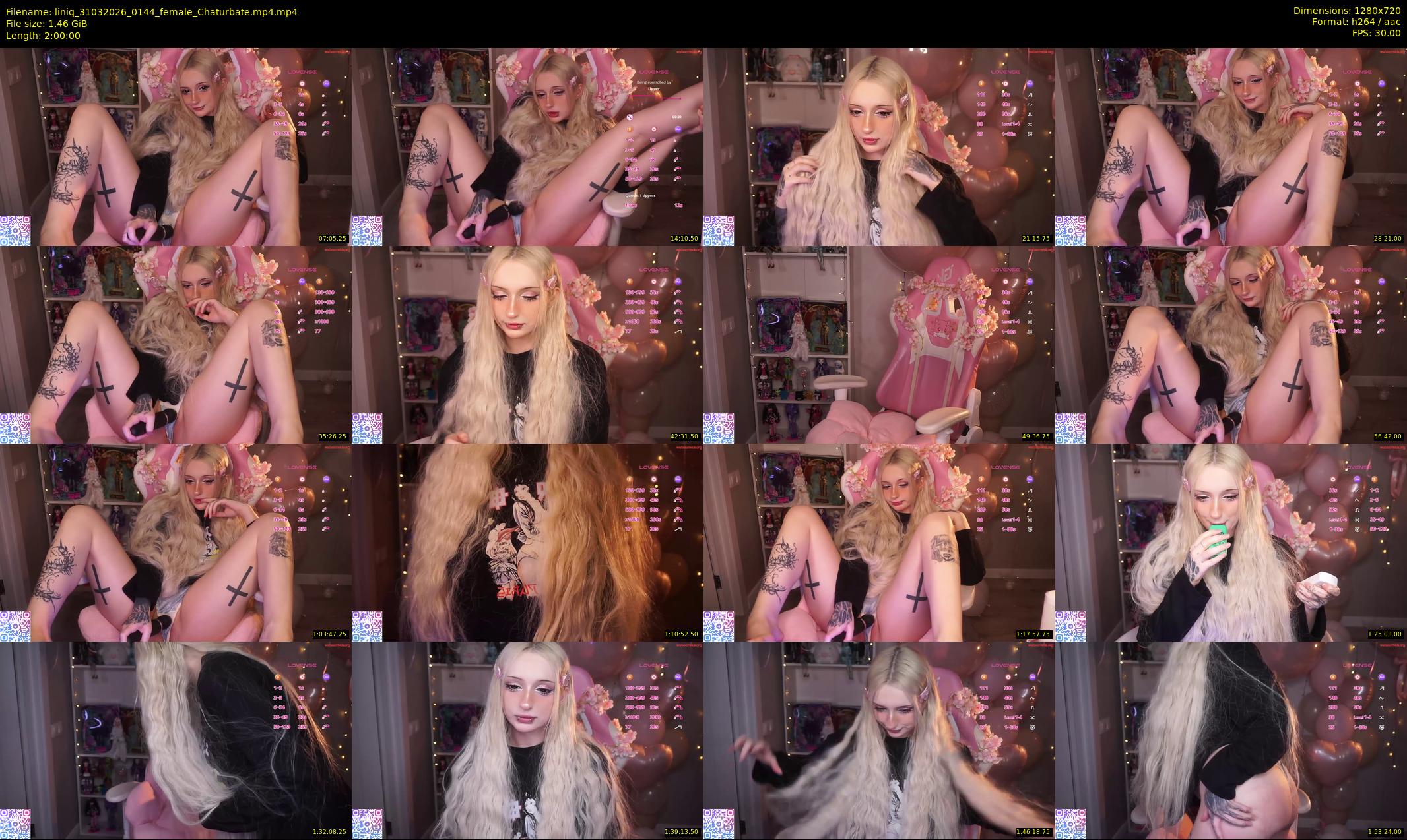 liniq — 120 minute Chaturbate female cam show recording, 720p, Mar 31, 2026