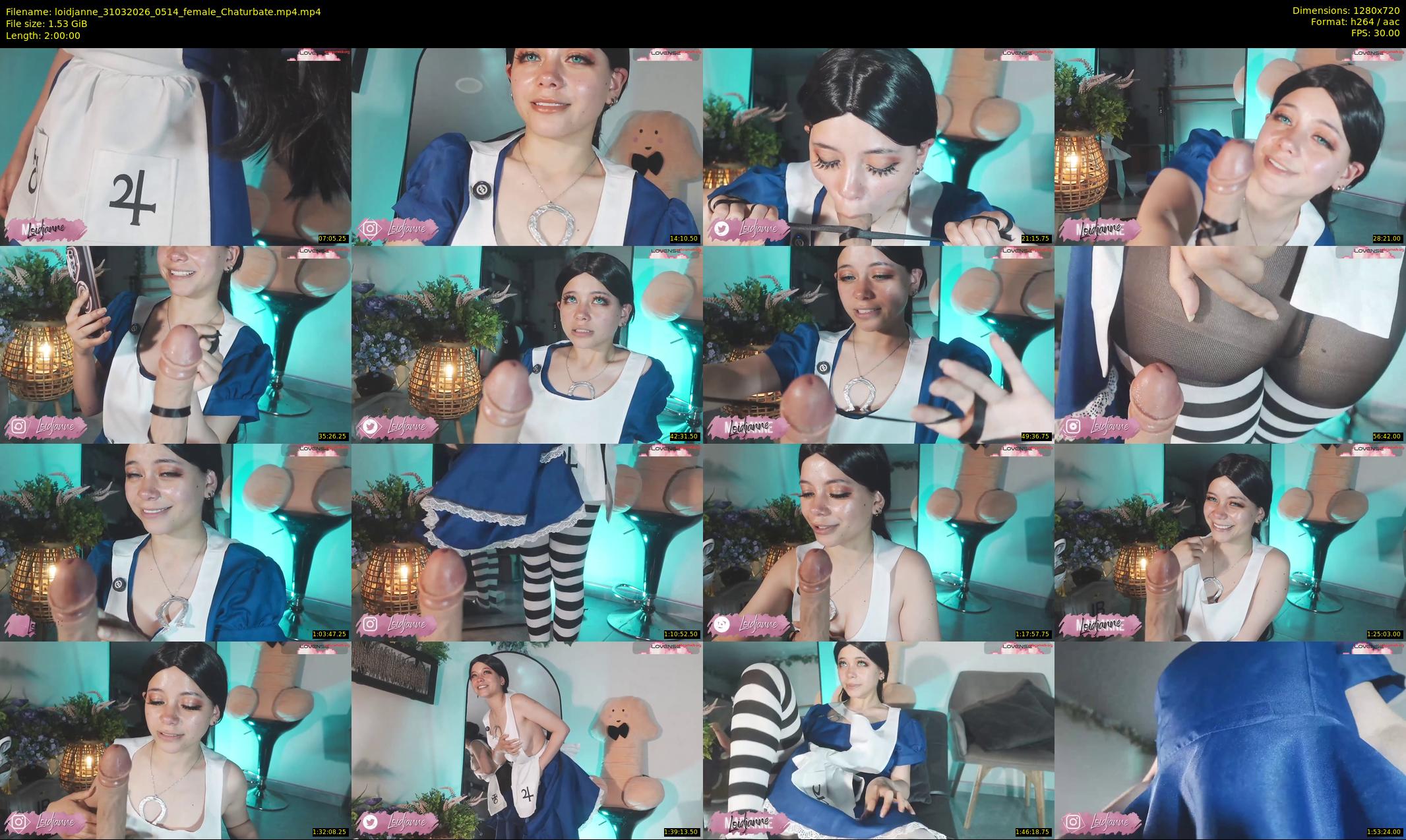 loidjanne — 120 minute Chaturbate female cam show recording, 720p, Mar 31, 2026