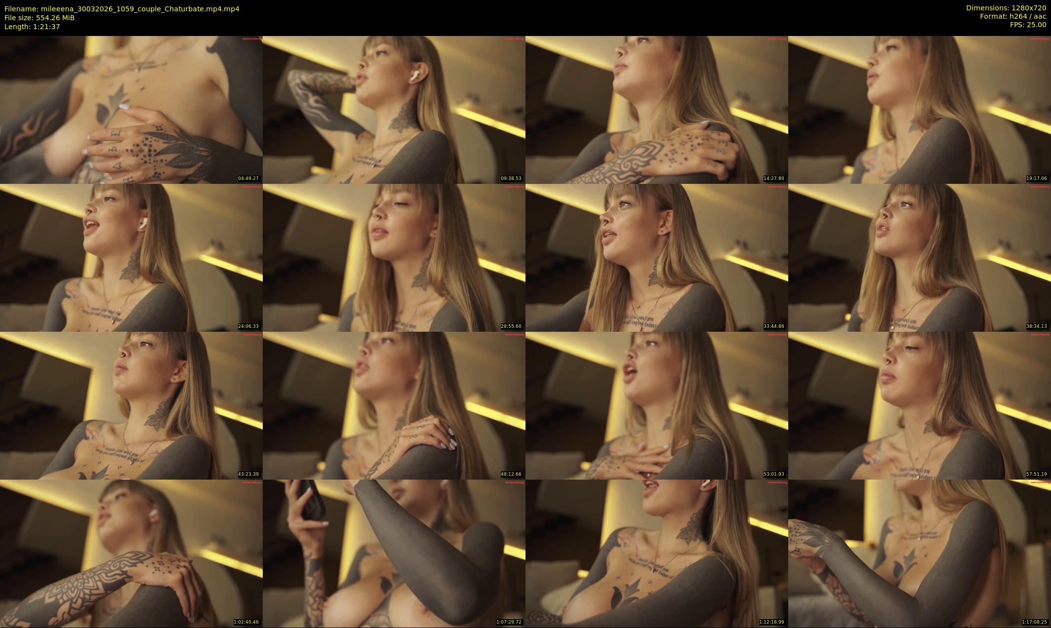 mileeena — 82 minute Chaturbate female cam show recording, 720p, Mar 30, 2026