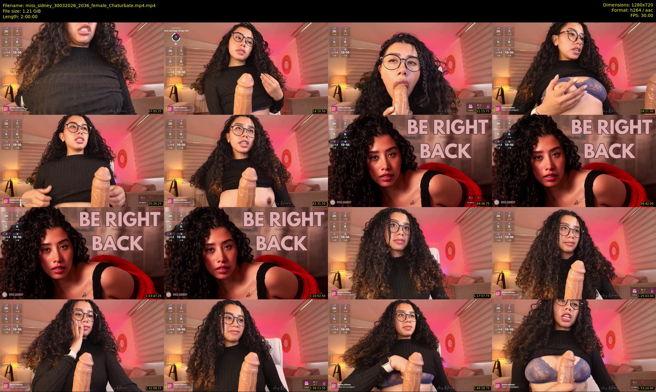 miss_sidney — 120 minute Chaturbate female cam show recording, 720p, Mar 30, 2026